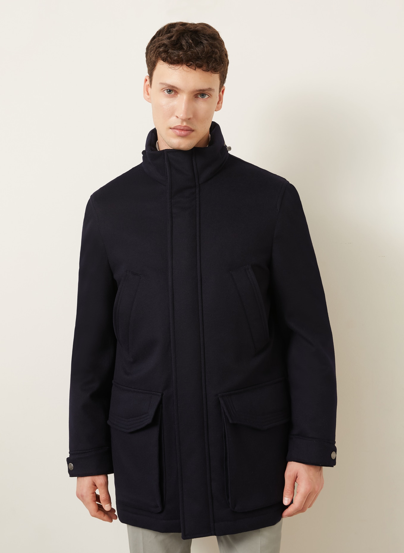 BRUNELLO CUCINELLI Cashmere Parka: DARK BLUE