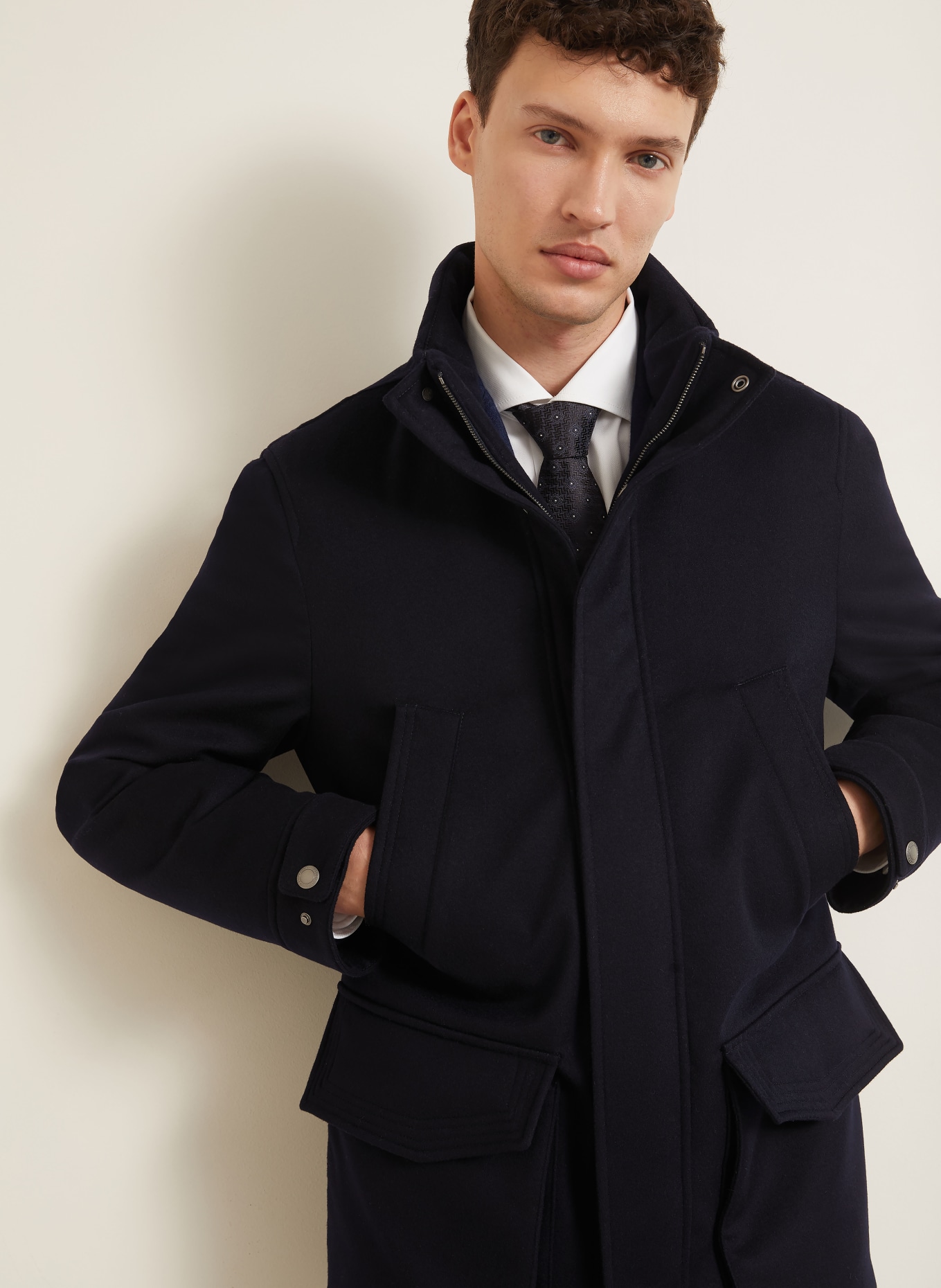 BRUNELLO CUCINELLI Cashmere Parka: DARK BLUE