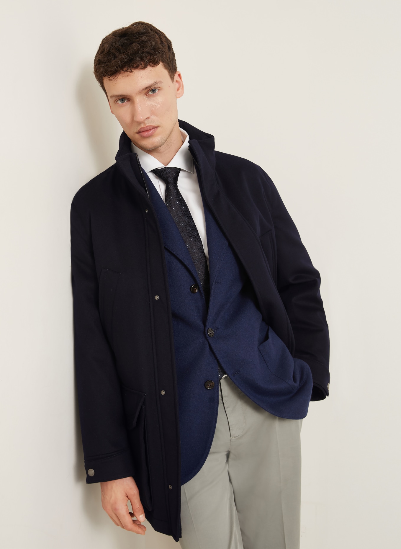 BRUNELLO CUCINELLI Cashmere Parka: DARK BLUE