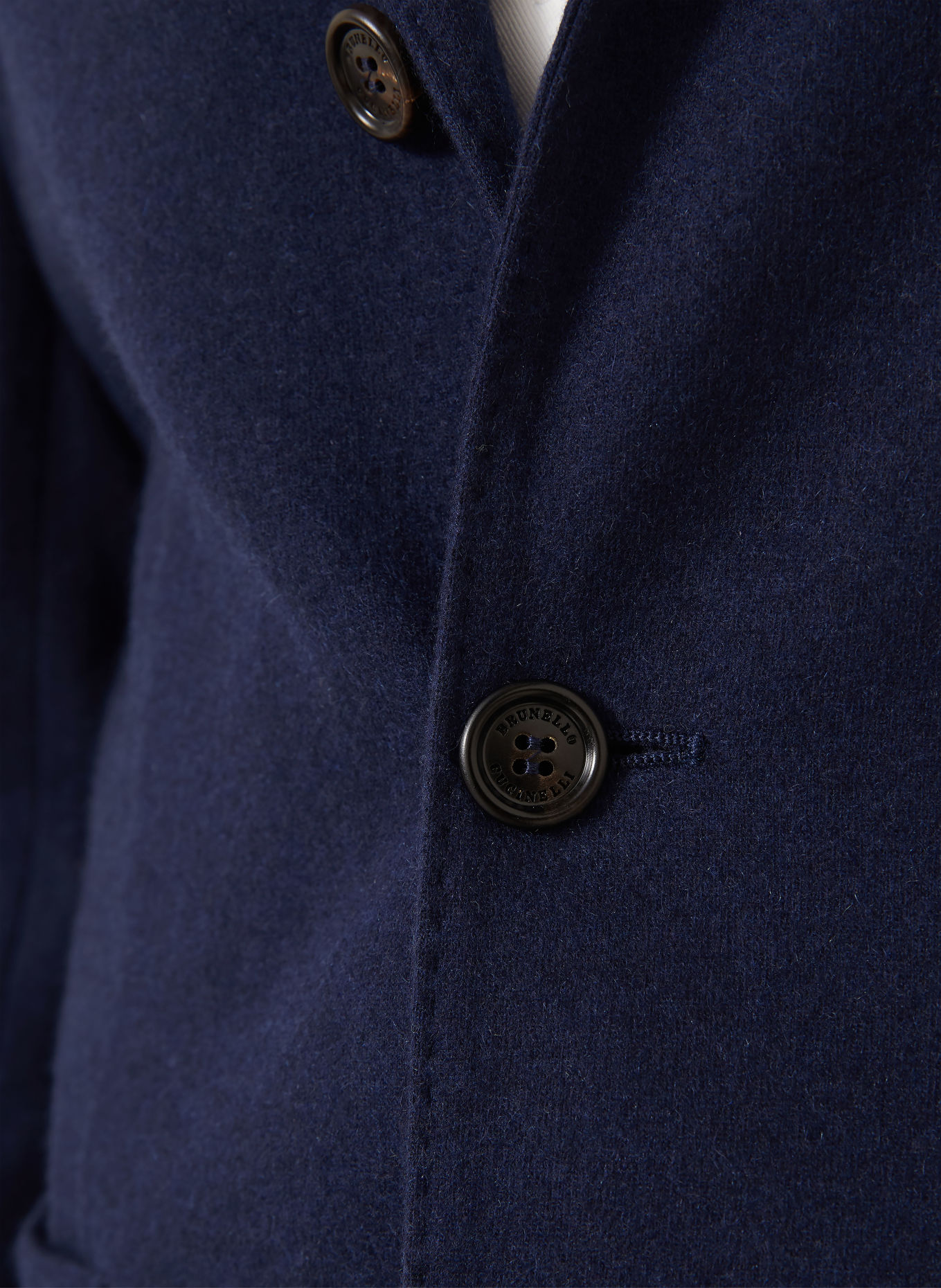 BRUNELLO CUCINELLI Slim fit kasjmier colbert: DONKERBLAUW