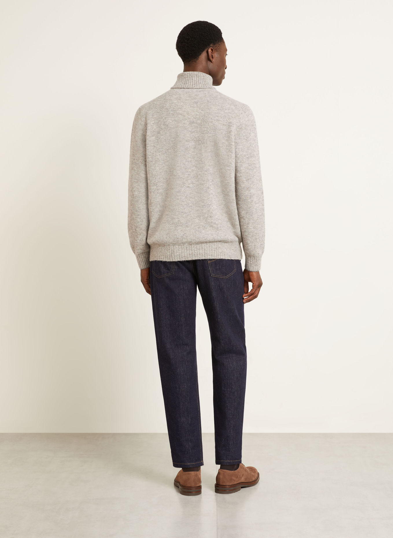 BRUNELLO CUCINELLI Pull à col roulé en alpaga: GRIS
