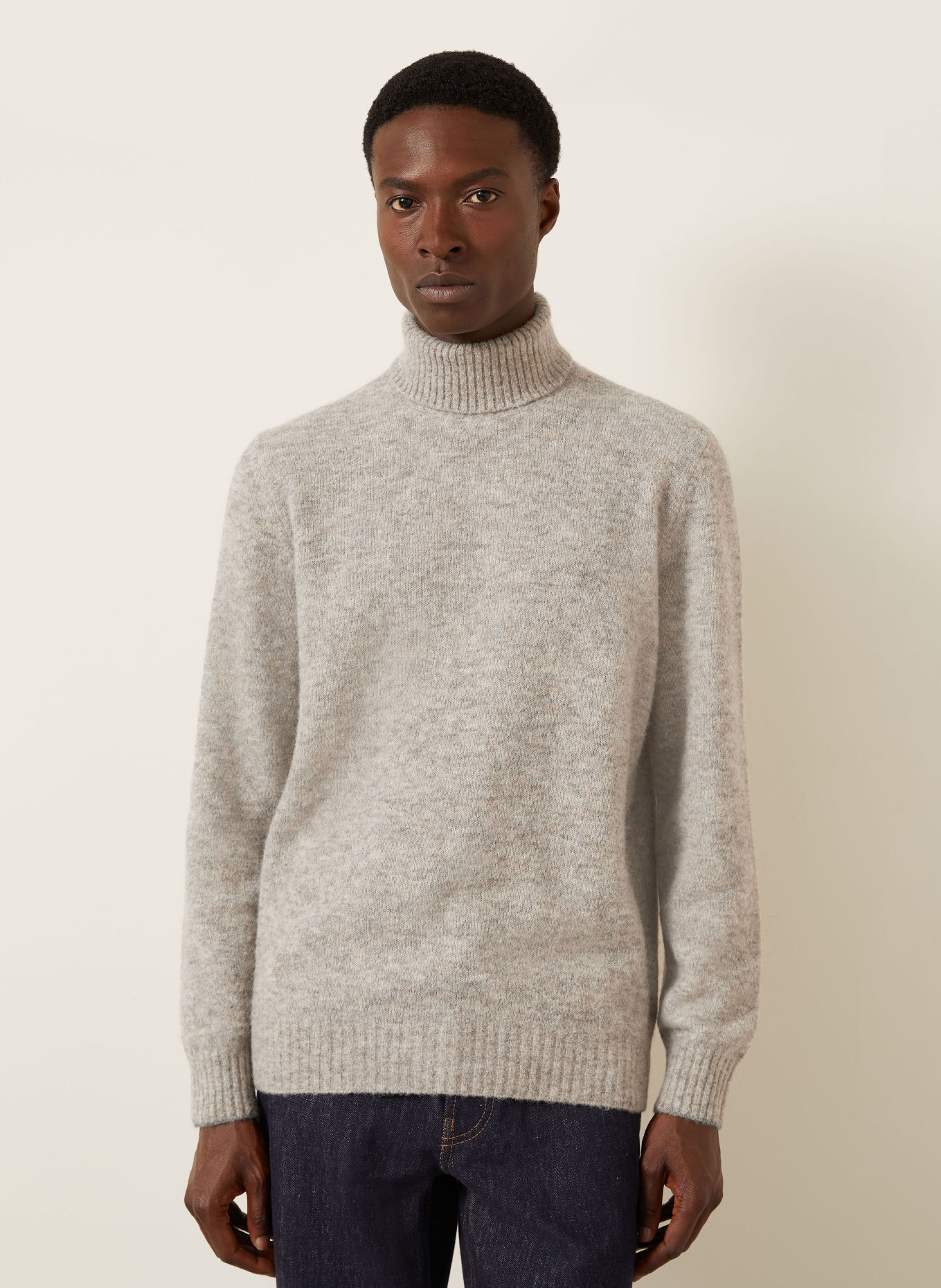BRUNELLO CUCINELLI Pull à col roulé en alpaga: GRIS