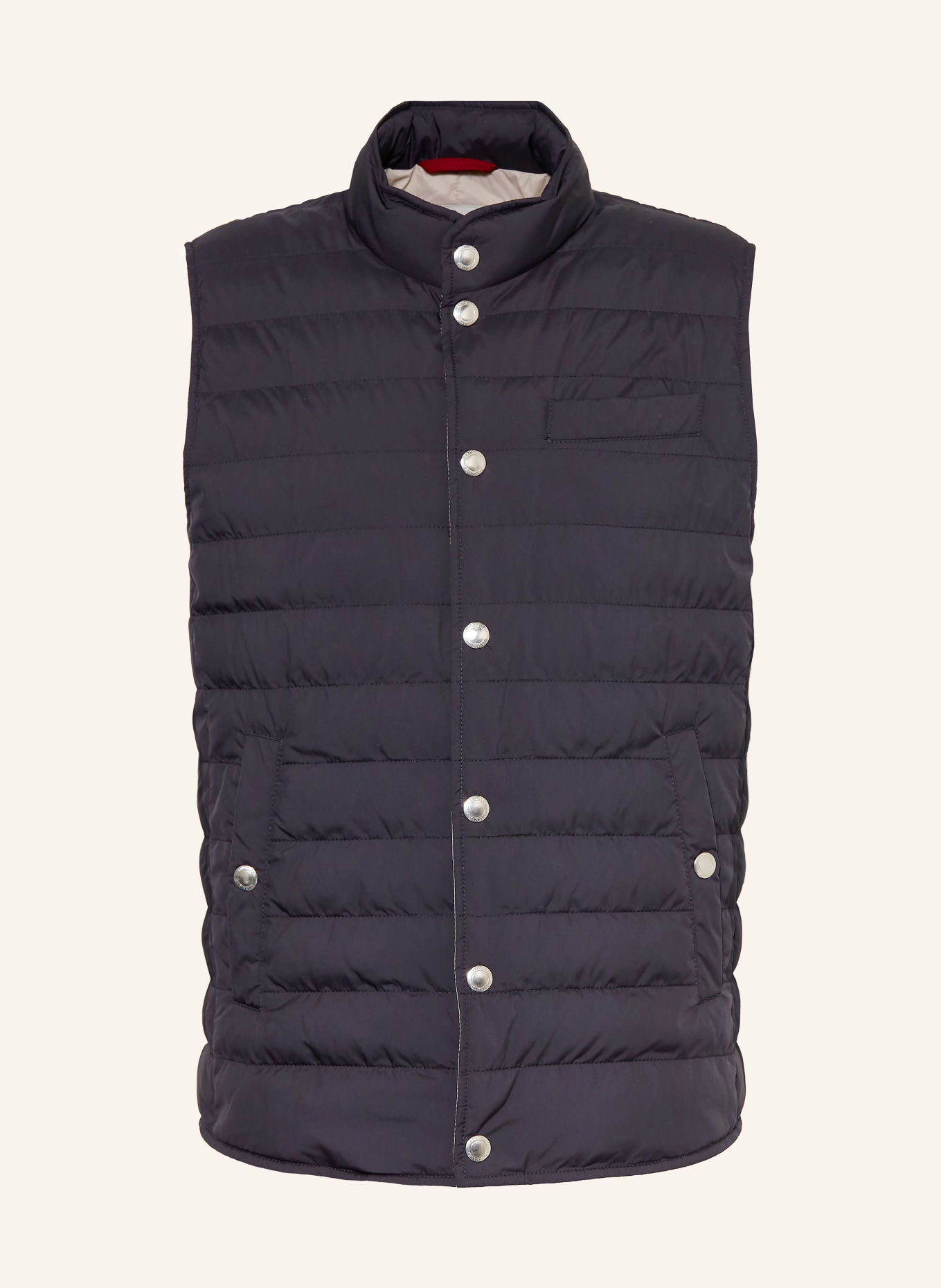 BRUNELLO CUCINELLI Down vest: DARK BLUE