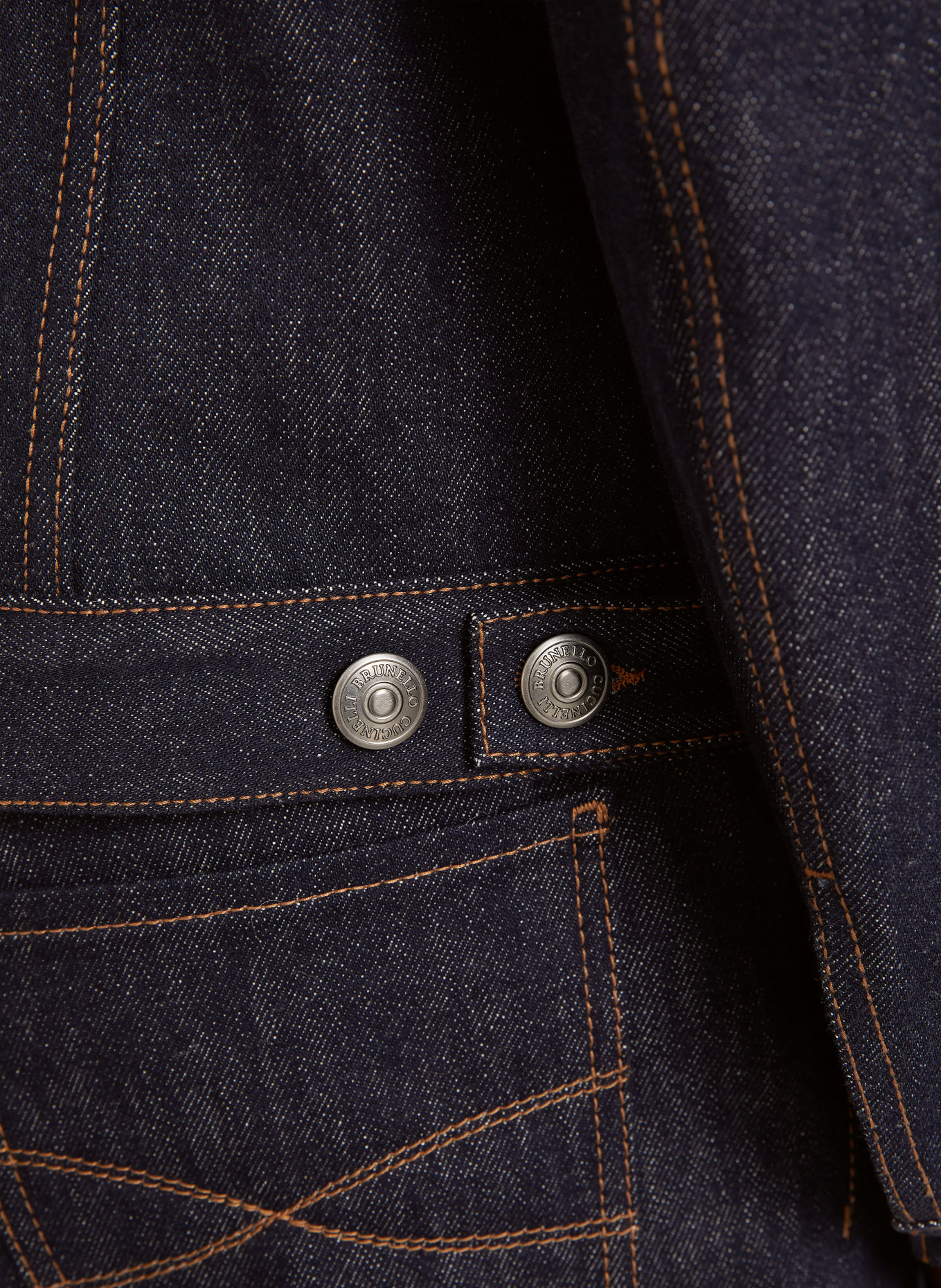 BRUNELLO CUCINELLI Kurtka dżinsowa z mieszanki materiałów: C9014 BLU