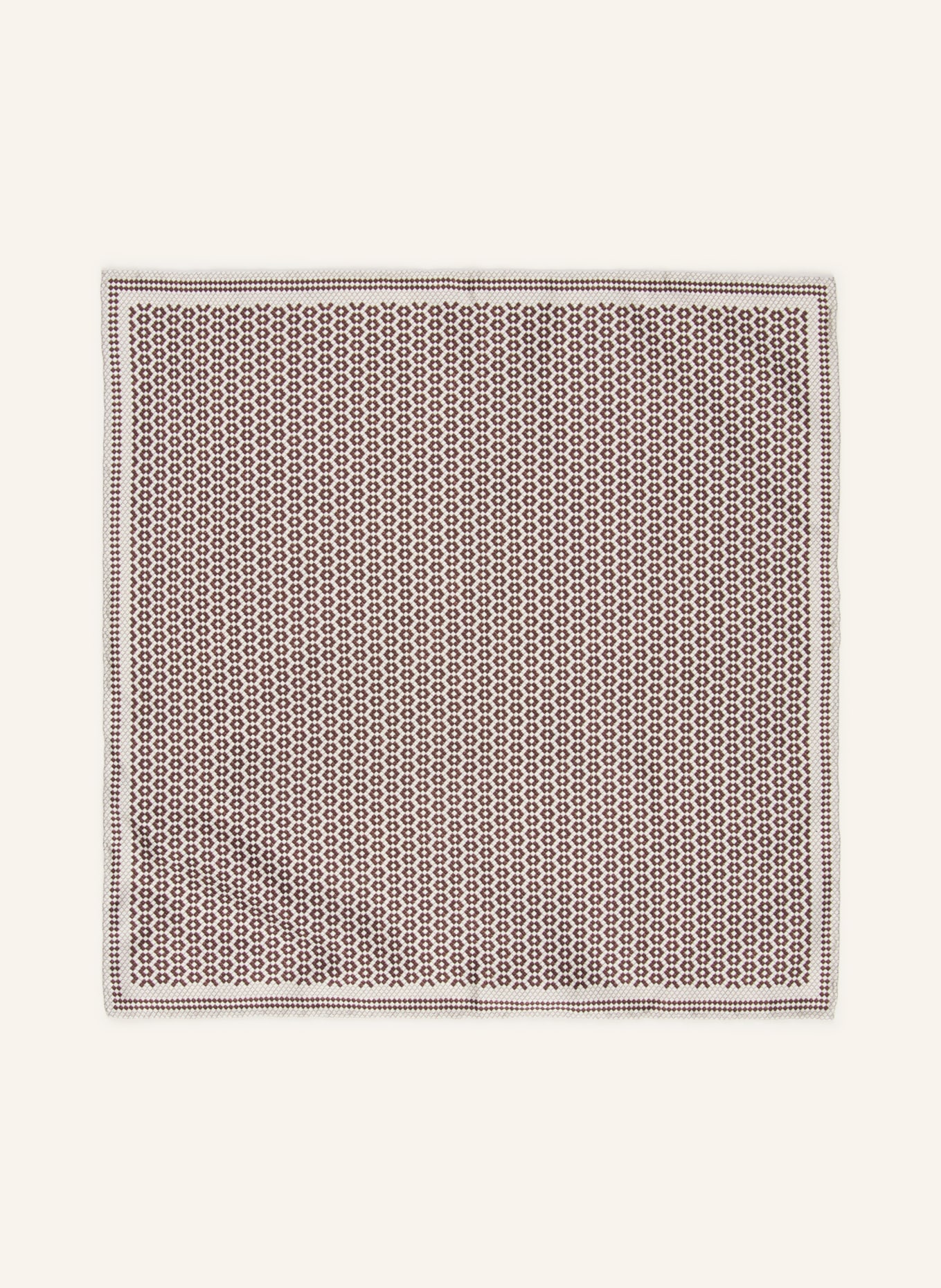 BRUNELLO CUCINELLI Einstecktuch: DUNKELBRAUN / WEISS