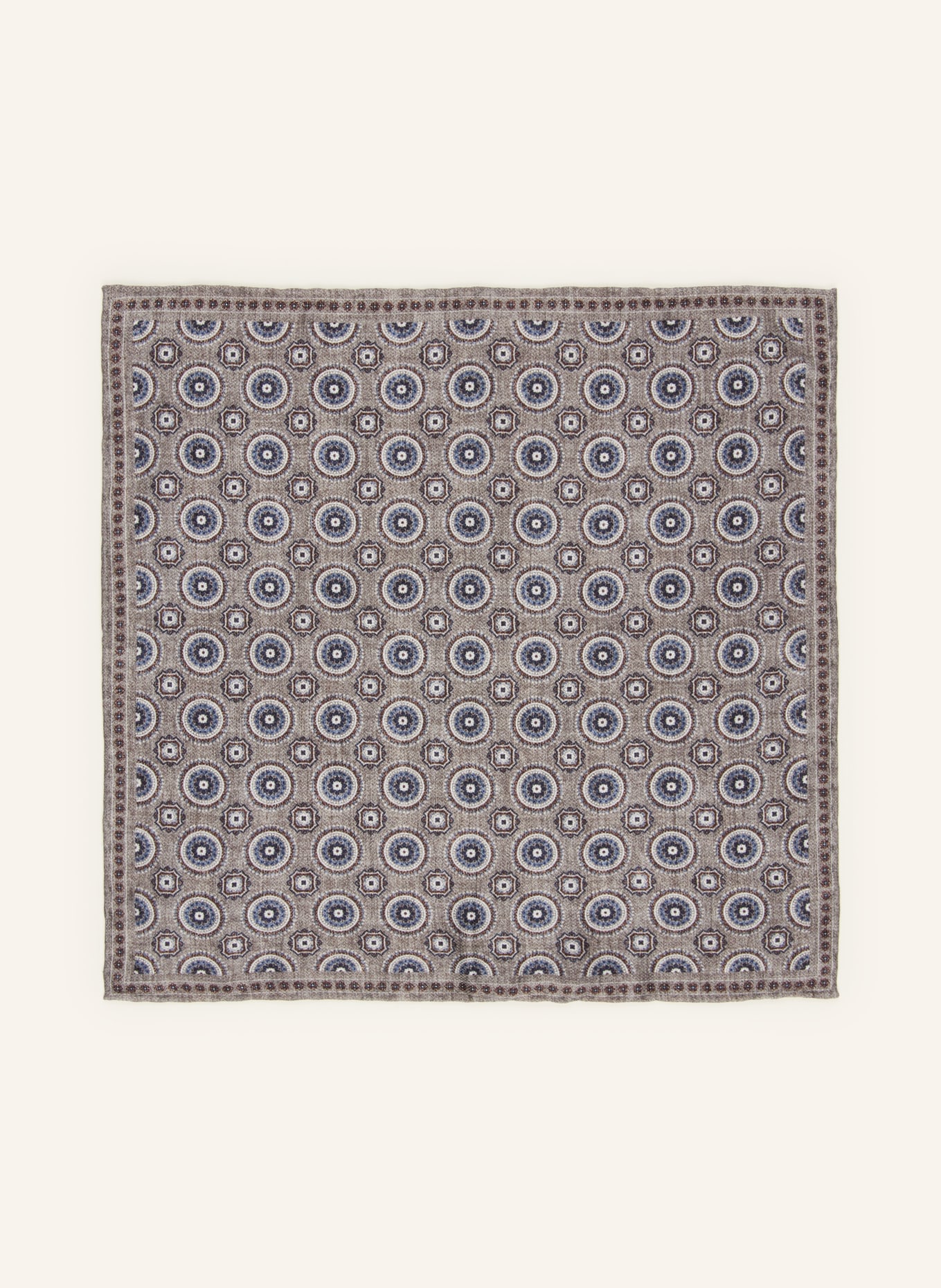 BRUNELLO CUCINELLI Einstecktuch: GRAU / BLAU / WEISS
