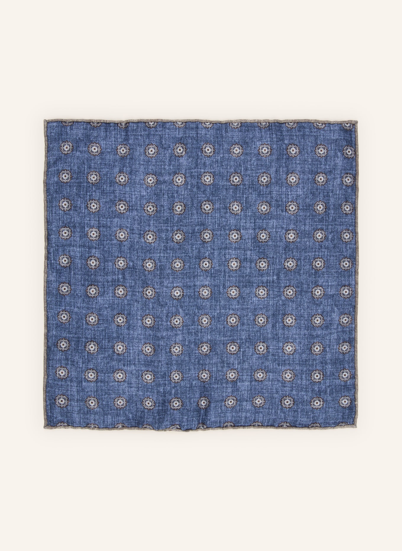 BRUNELLO CUCINELLI Einstecktuch: GRAU / BLAU / WEISS