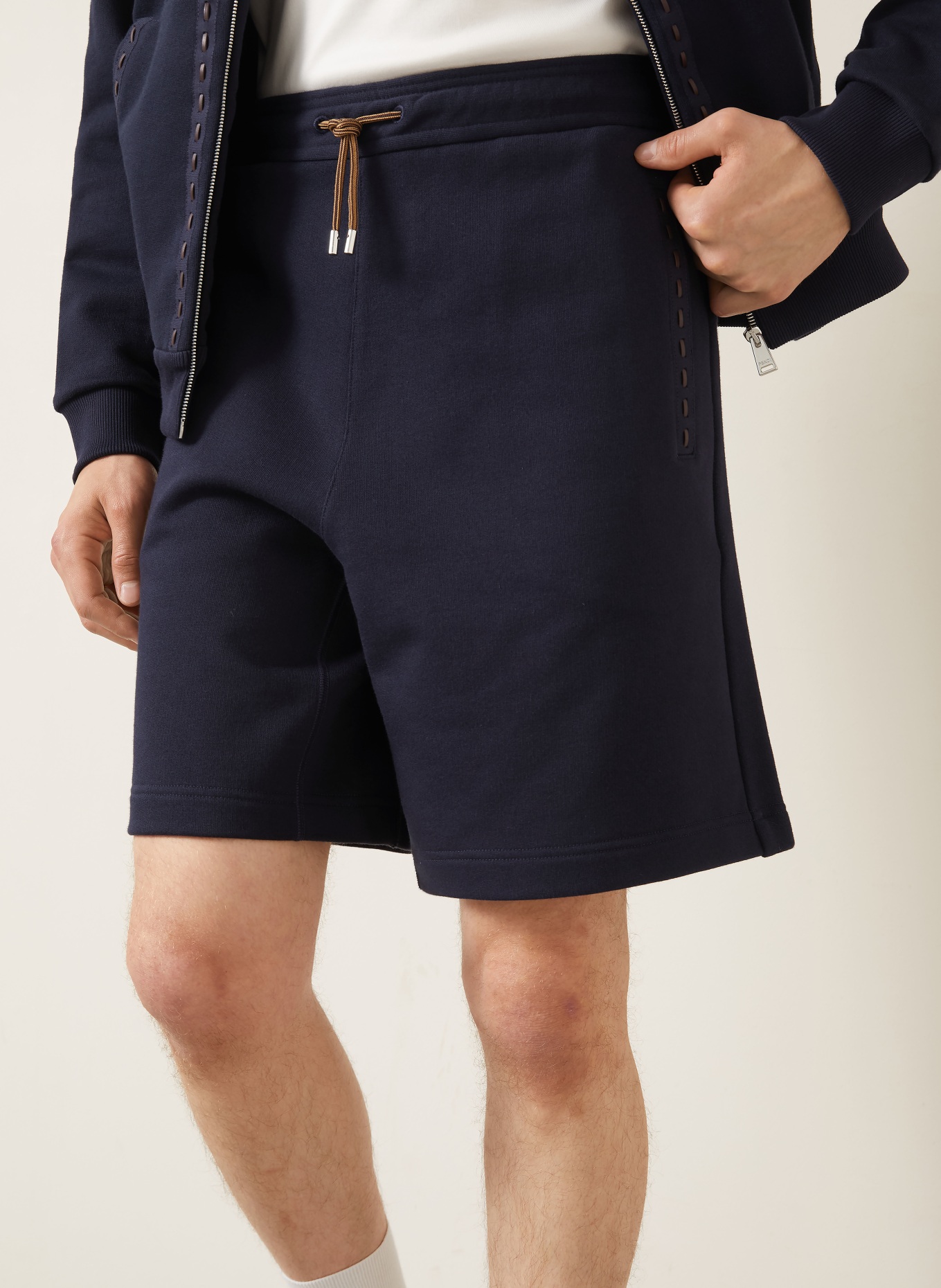 FENDI Sweatshorts: DUNKELBLAU / DUNKELBRAUN