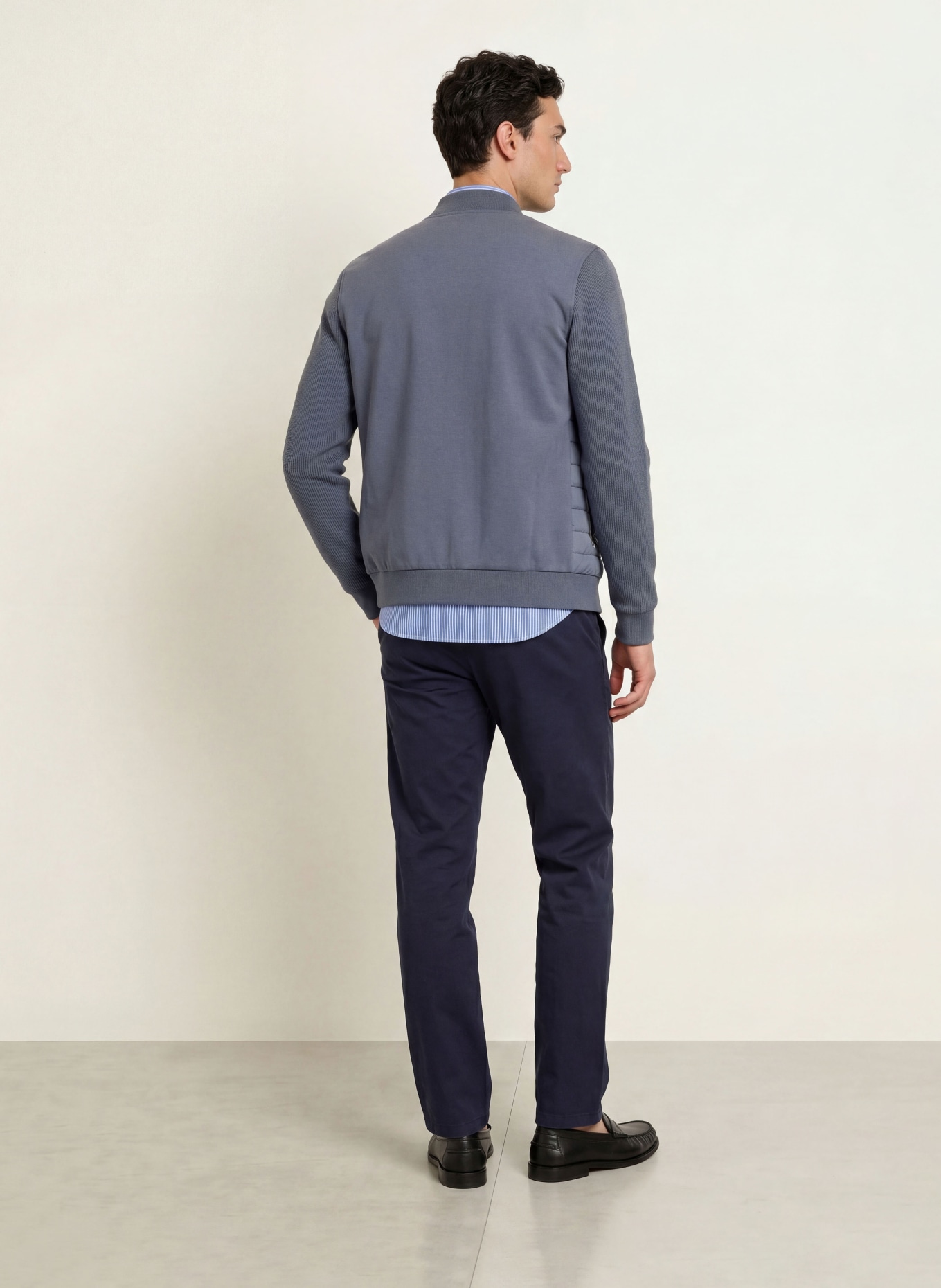 REISS Blouson FREDDIE im Materialmix: HELLBLAU