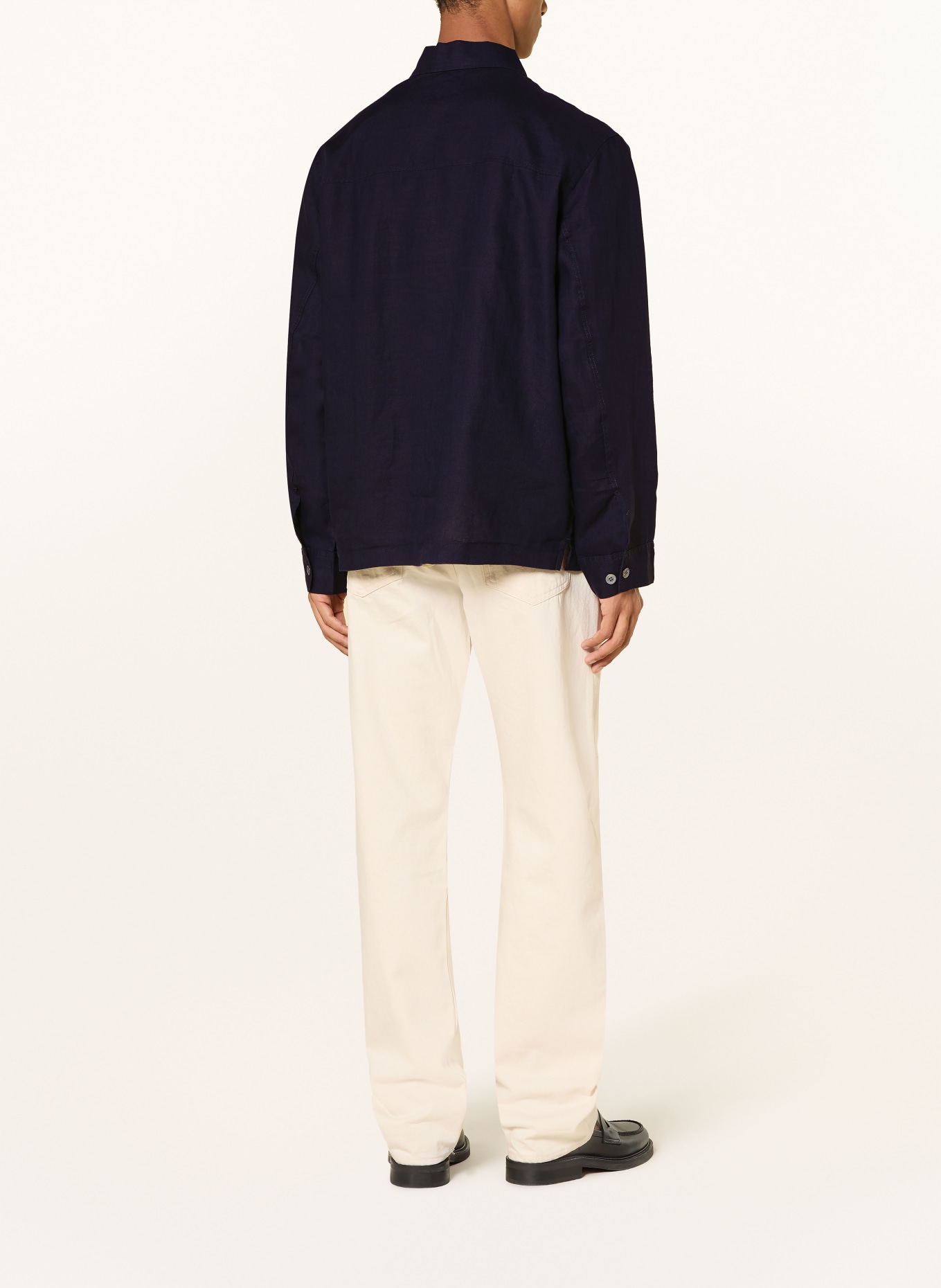 ARKET Leinenhemd Relaxed Fit: DUNKELBLAU