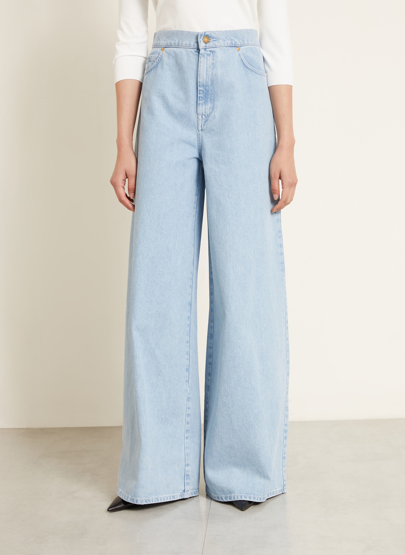 Max Mara Wide Leg Jeans AFFARI: 003 LIGHT BLUE