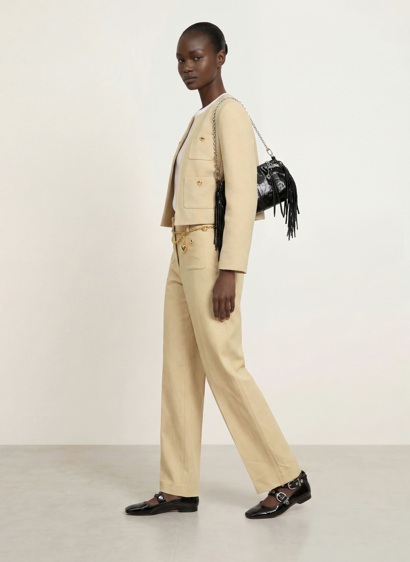 maje Marlenehose PIGUL: BEIGE