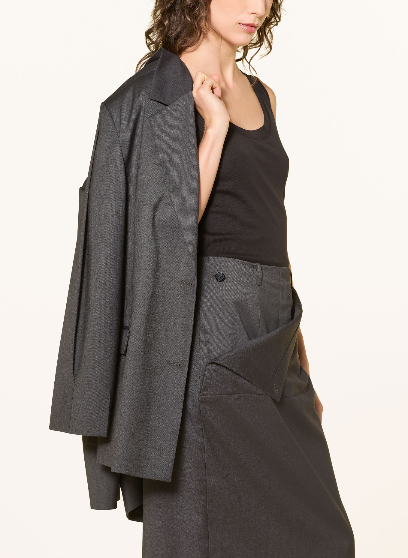 LeGer Studio Oversized Blazer ALLIE: DONKERGRIJS