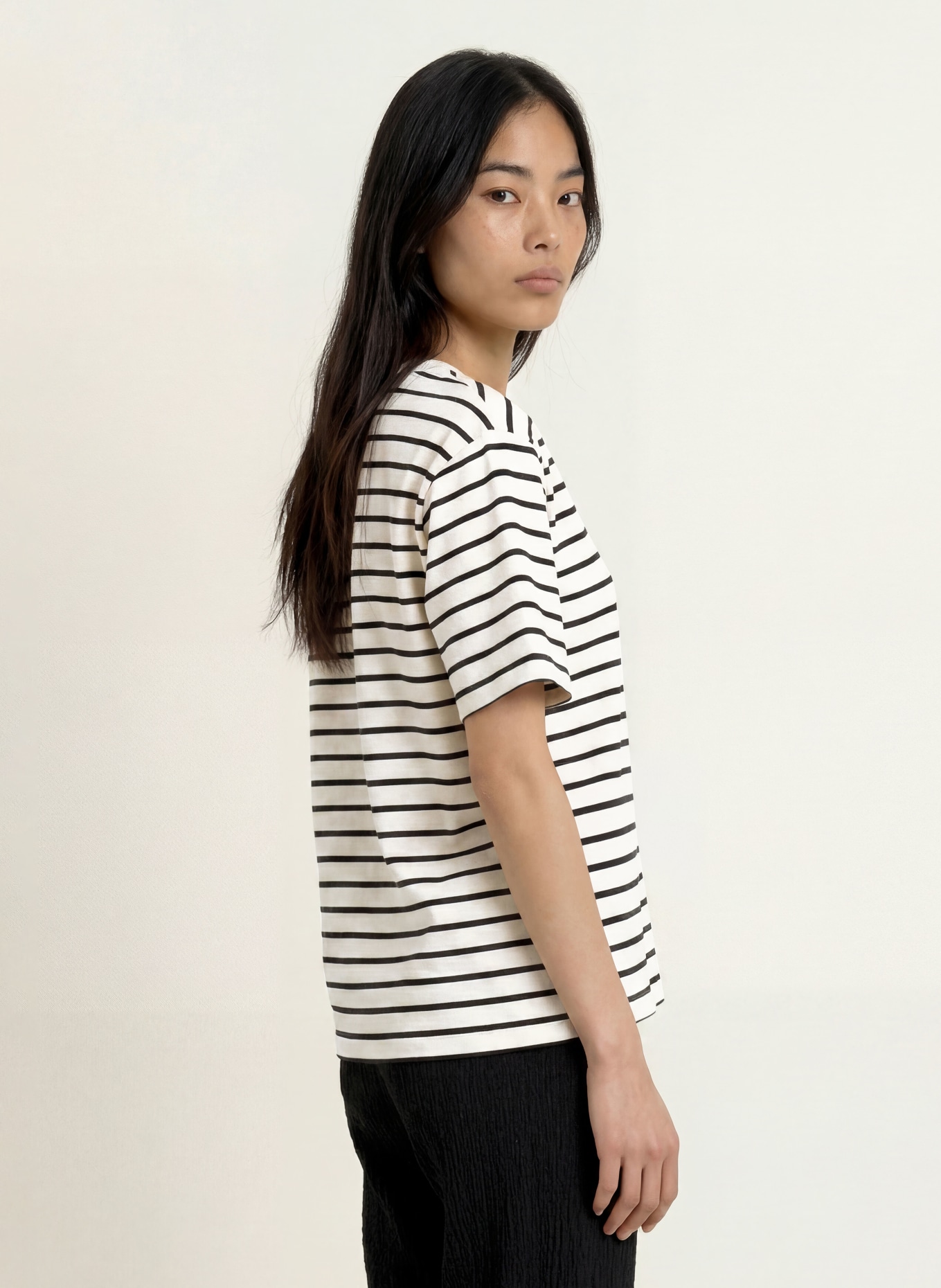 CALIDA Schlafshirt FAVOURITES LAYERING: CREME / SCHWARZ