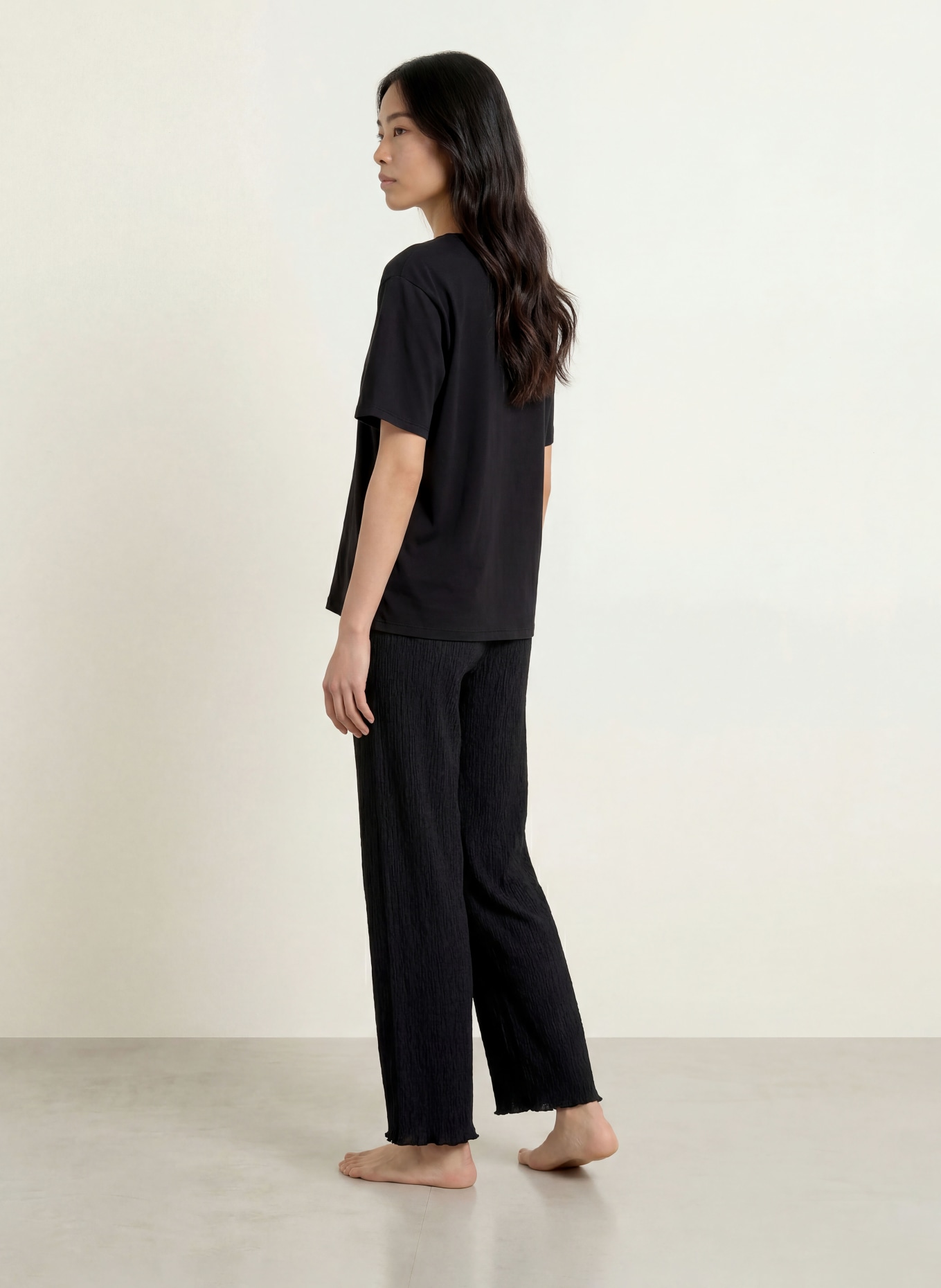 CALIDA Schlafshirt FAVOURITES LAYERING: SCHWARZ
