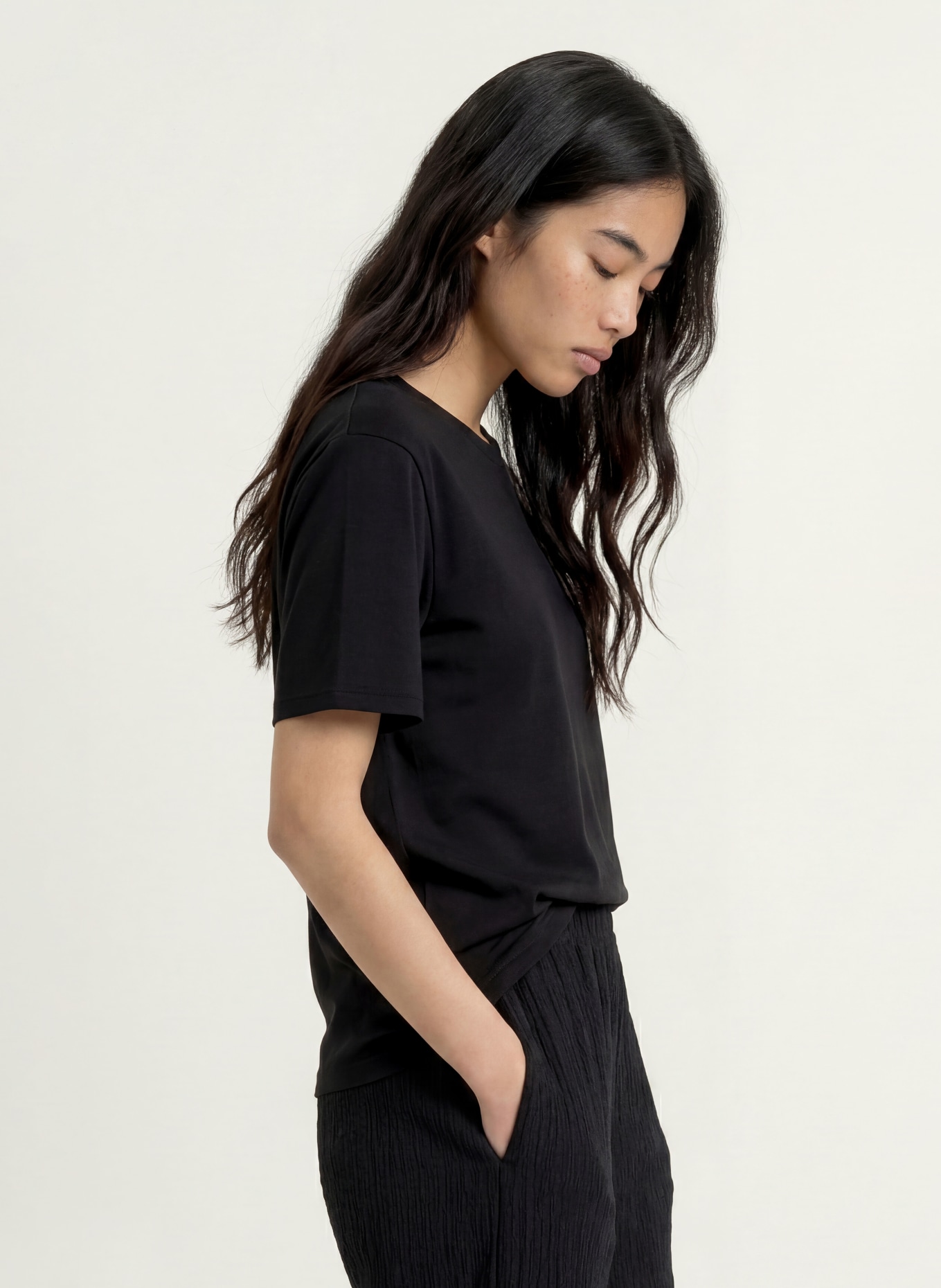 CALIDA Schlafshirt FAVOURITES LAYERING: SCHWARZ
