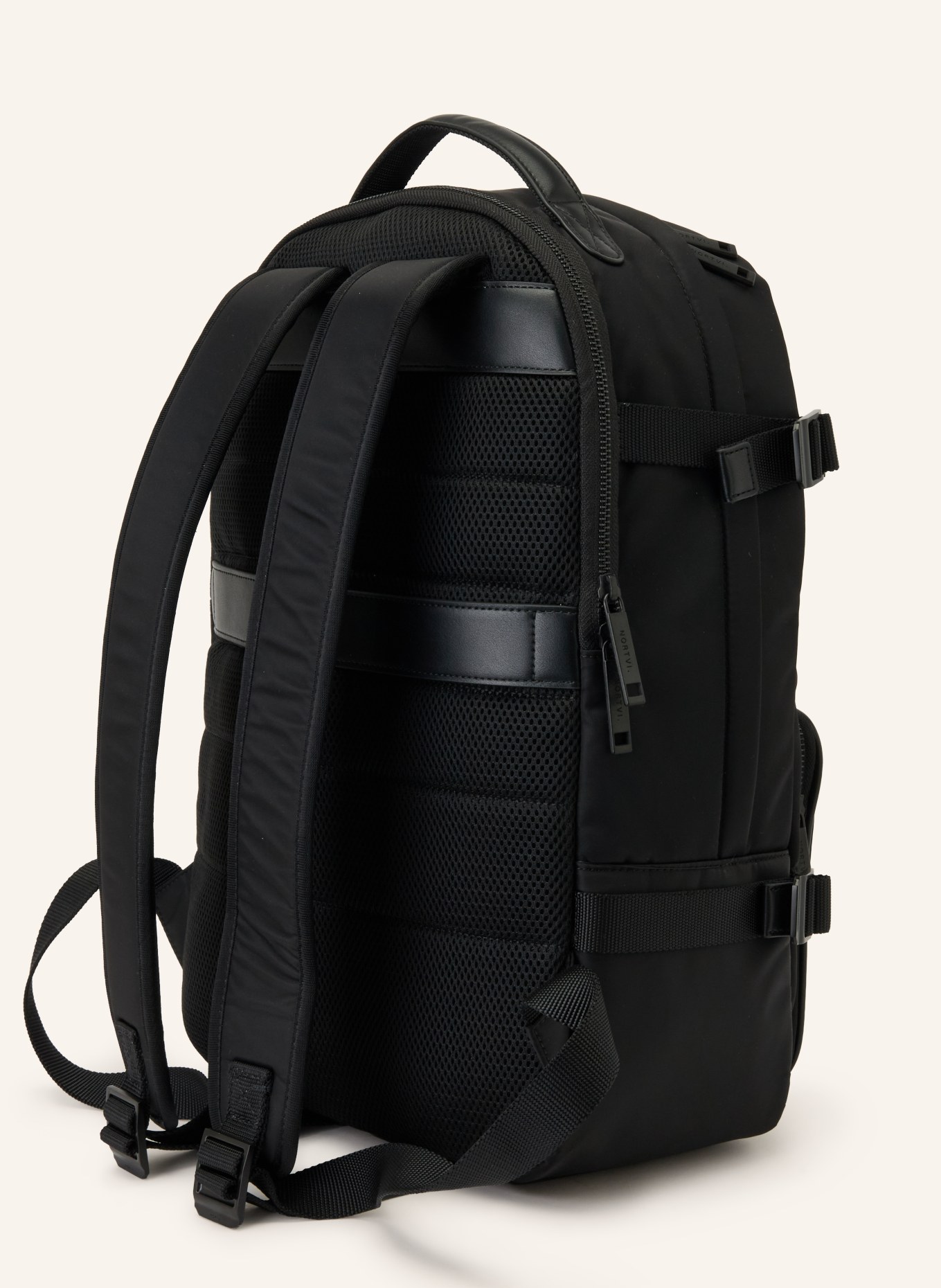 NORTVI Rucksack mit Laptop-Fach: SCHWARZ