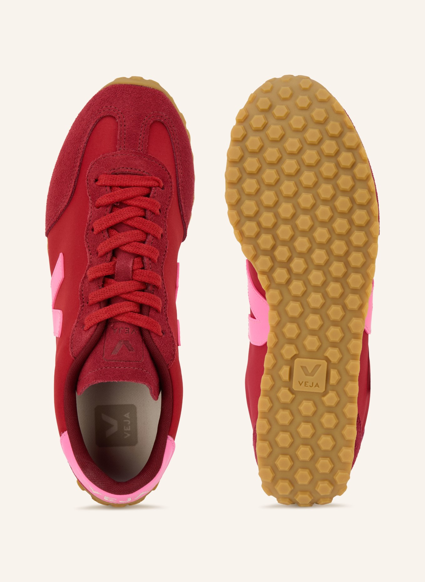 VEJA Sneakers GT: DARK RED / NEON PINK