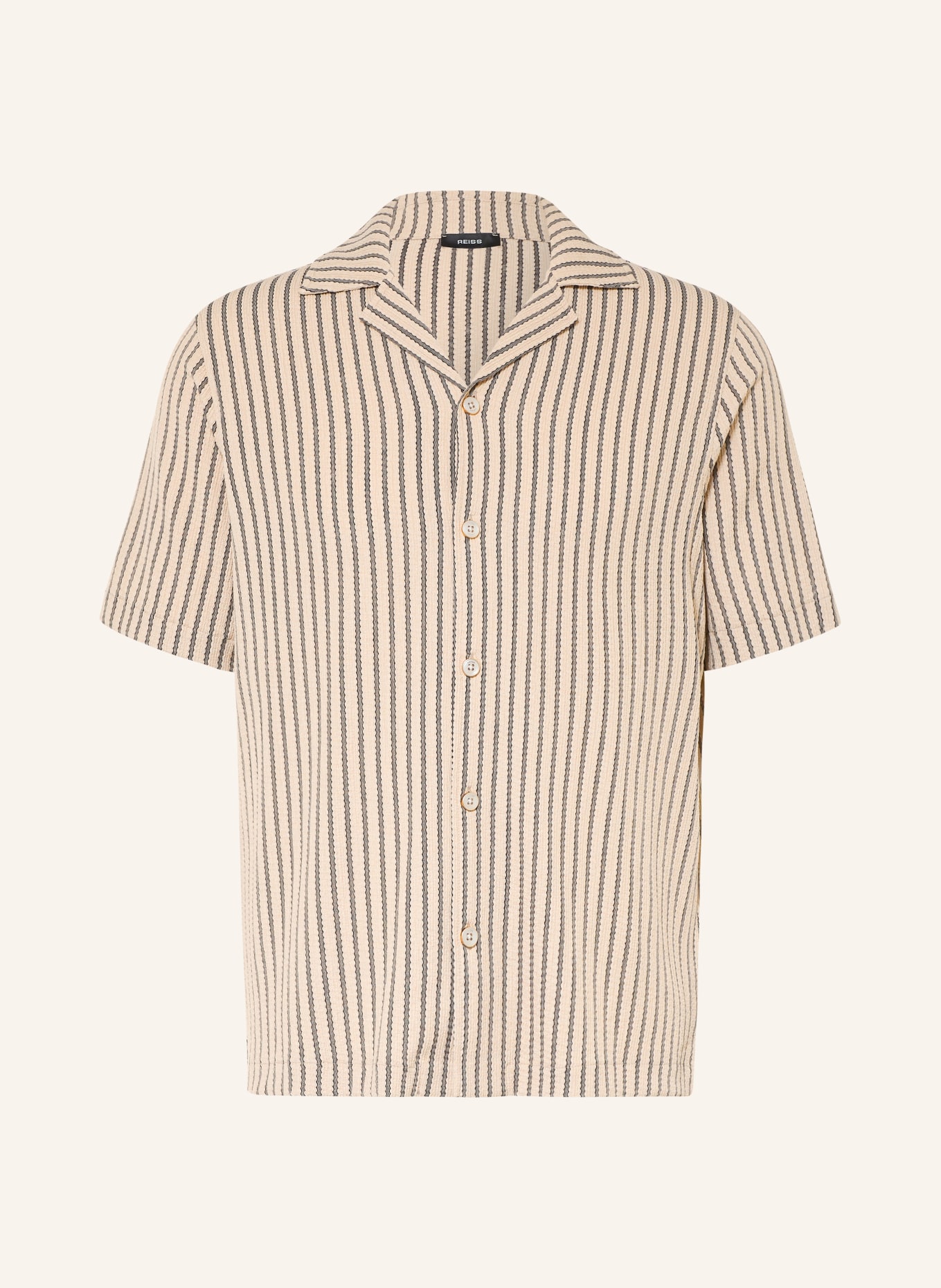 REISS Resorthemd GRIFF Comfort Fit: BEIGE / GRAU