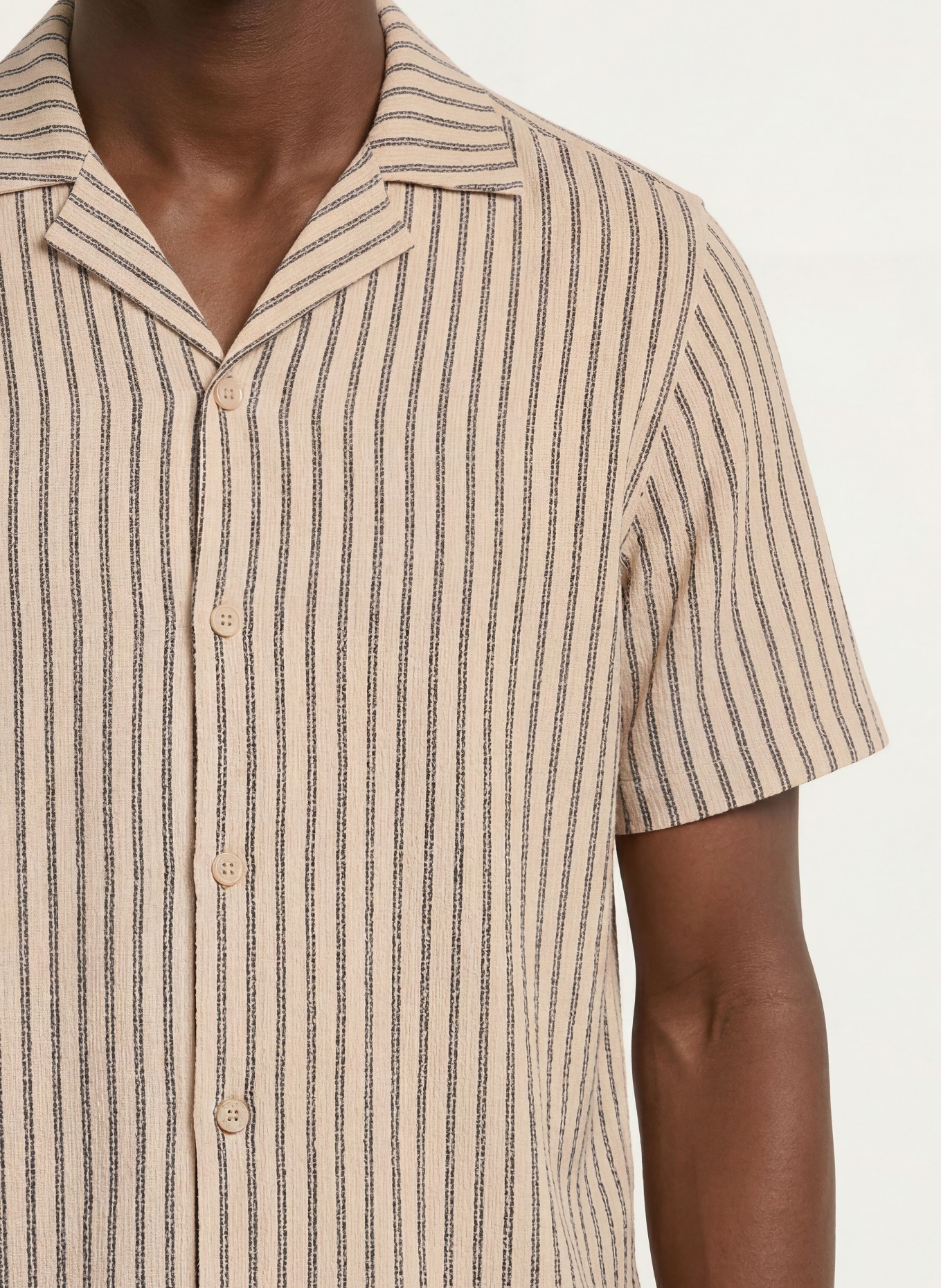 REISS Resorthemd GRIFF Comfort Fit: BEIGE / GRAU