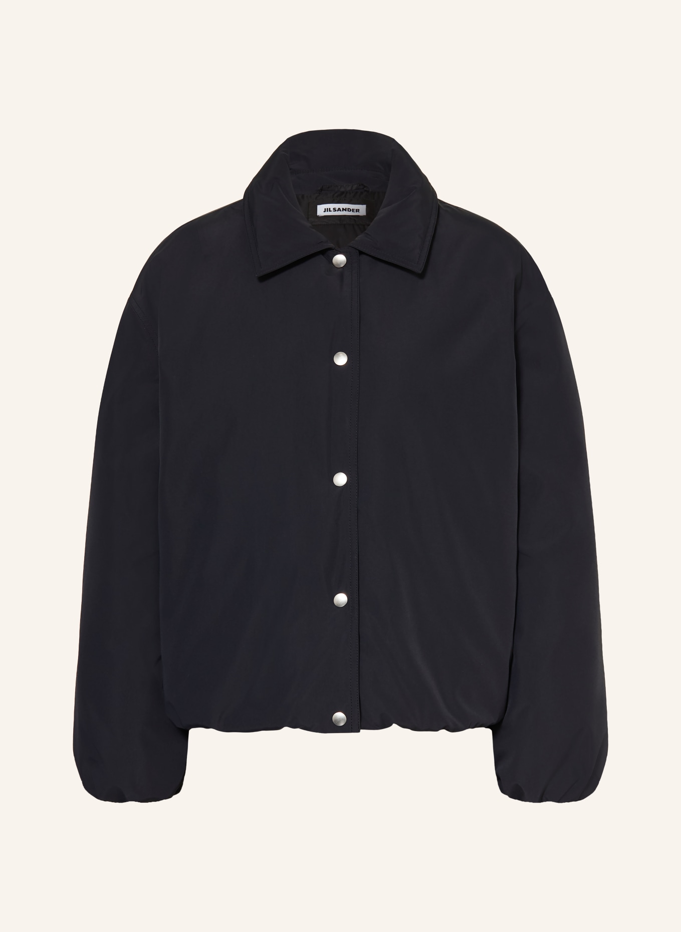 JIL SANDER Péřová bunda: ČERNÁ