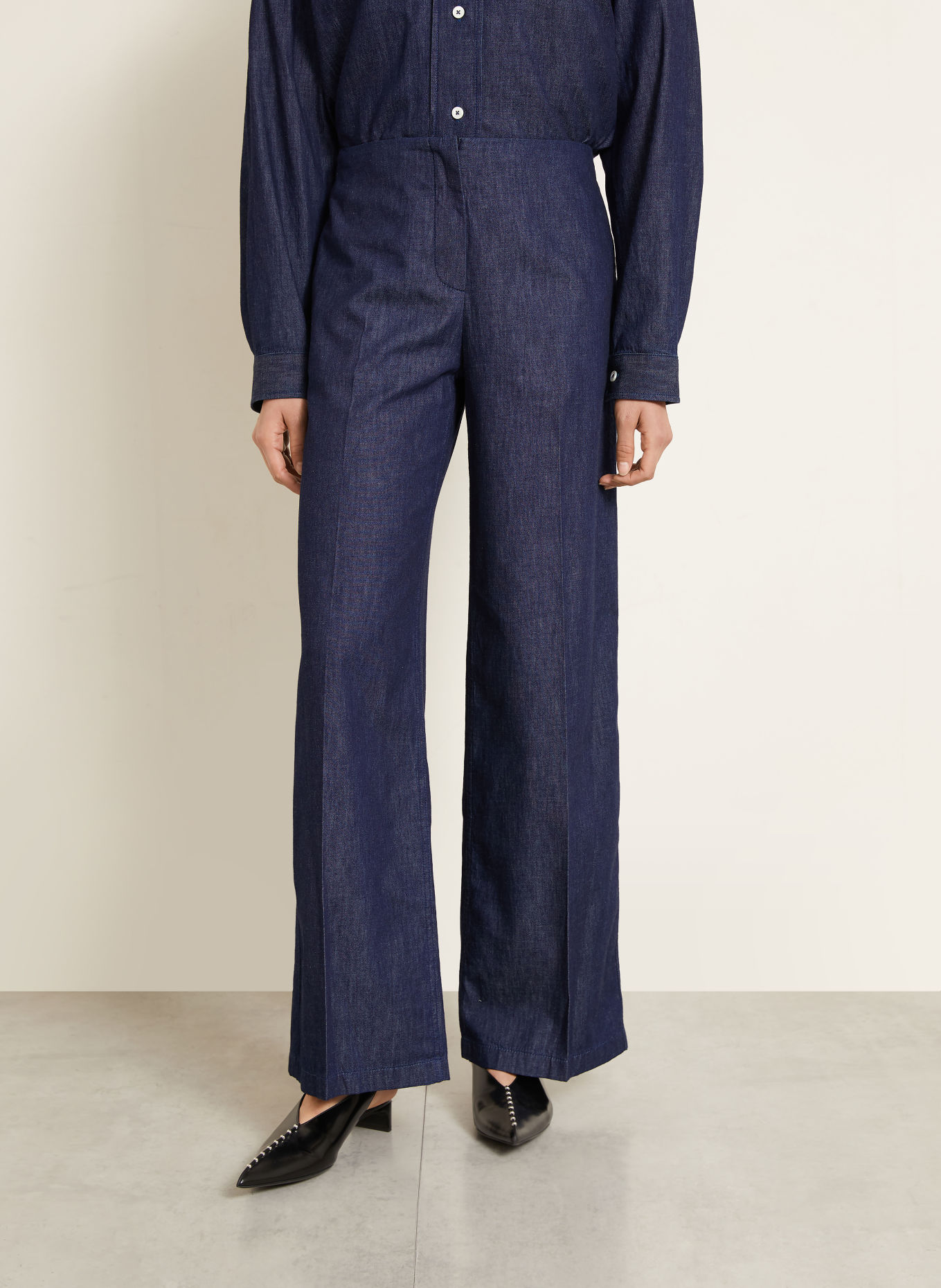 JIL SANDER Hose in Jeansoptik: DUNKELBLAU
