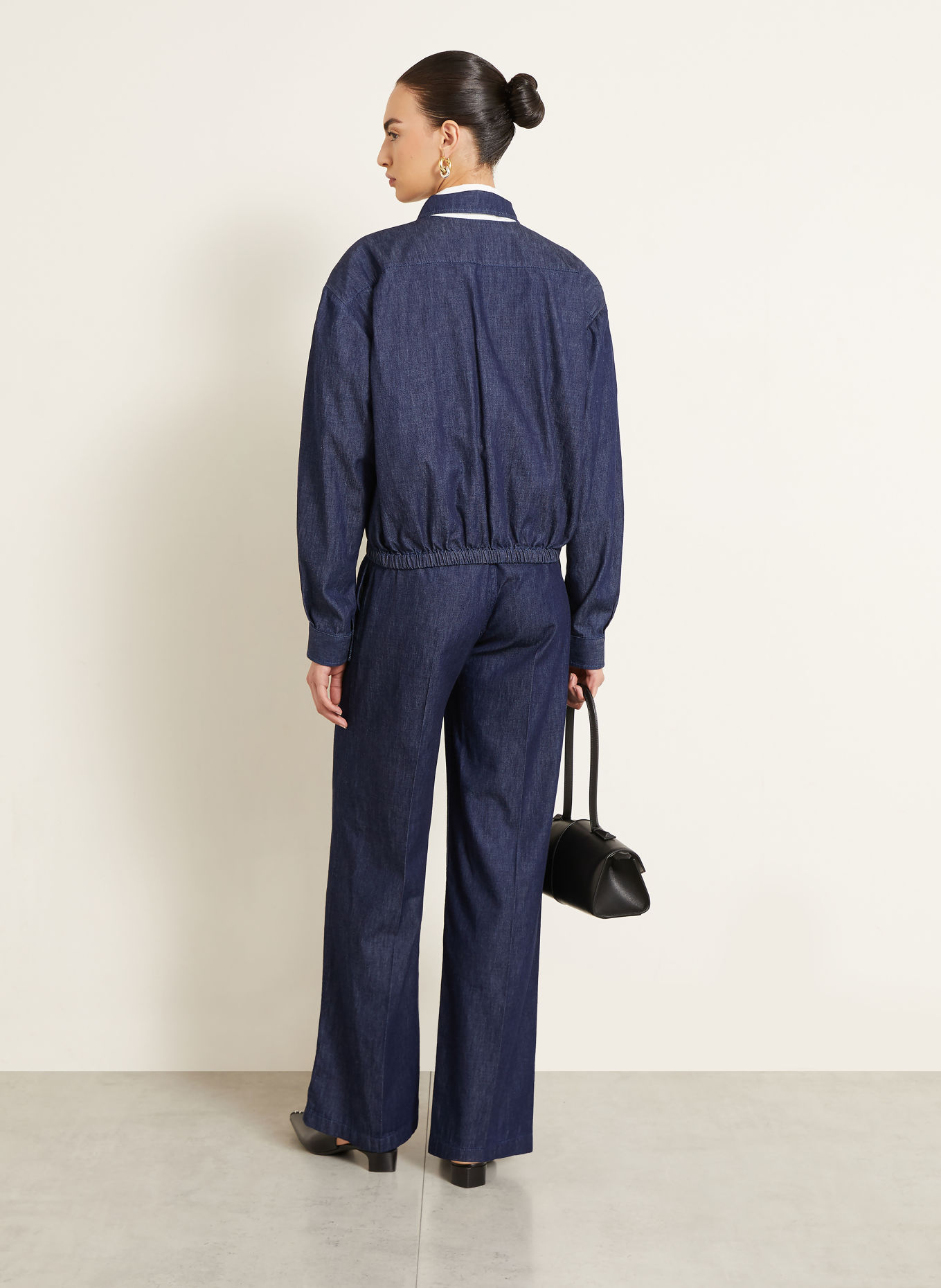 JIL SANDER Blouson in Jeansoptik: DUNKELBLAU