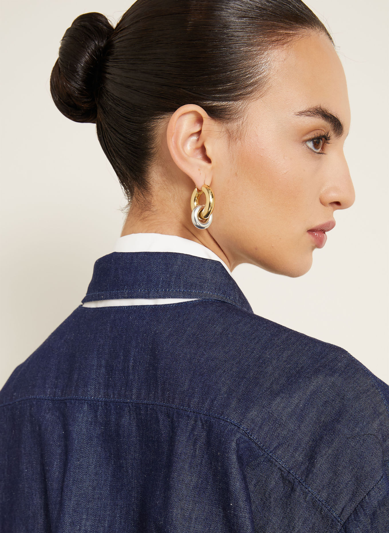 JIL SANDER Blouson in Jeansoptik: DUNKELBLAU