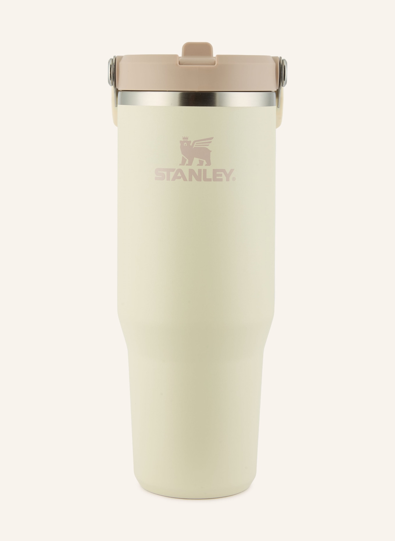 STANLEY Thermobecher THE ICEFLOW™ FLIP STRAW 2.0: HELLBRAUN / SILBER / BEIGE