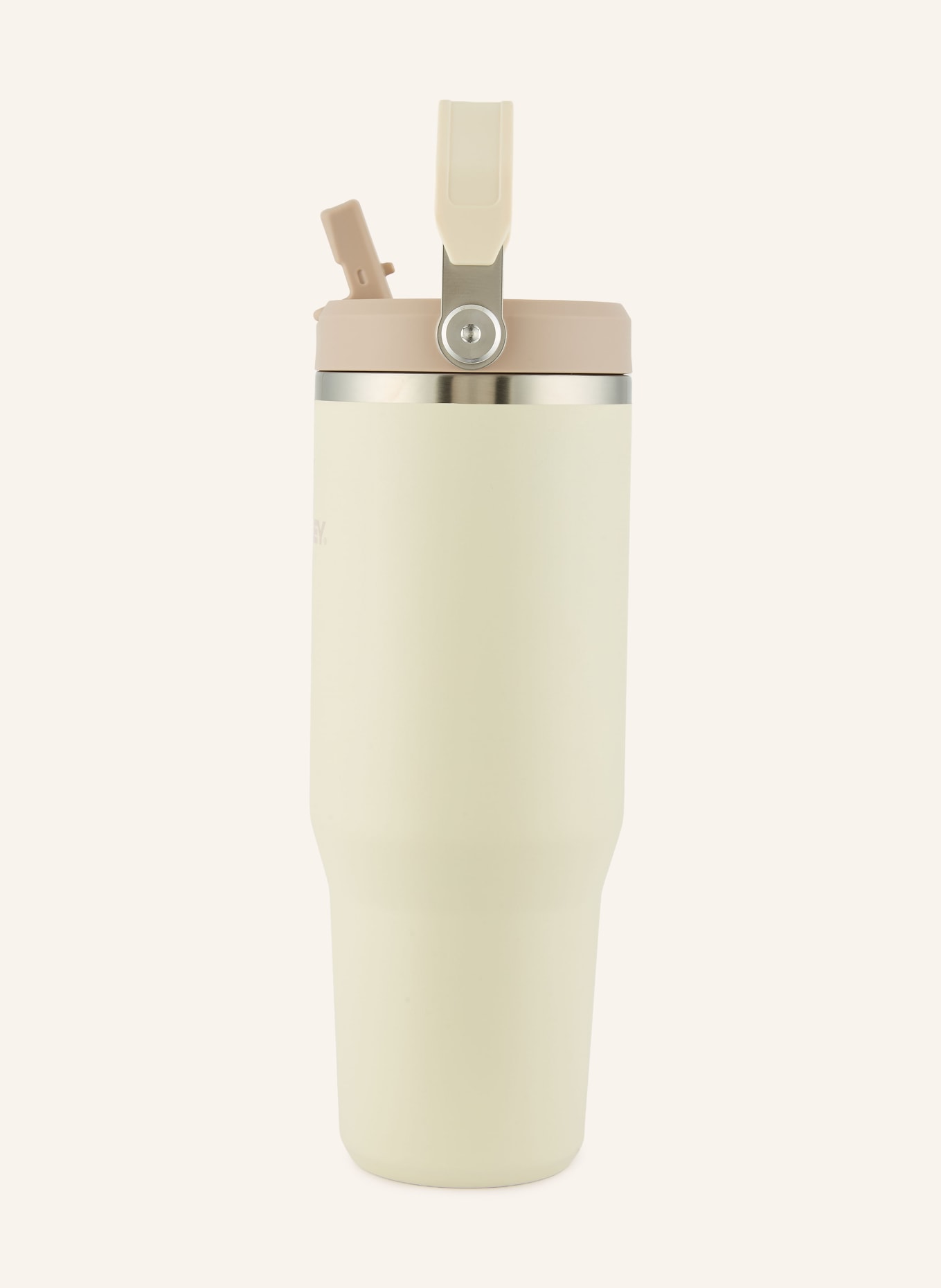 STANLEY Thermobecher THE ICEFLOW™ FLIP STRAW 2.0: HELLBRAUN / SILBER / BEIGE
