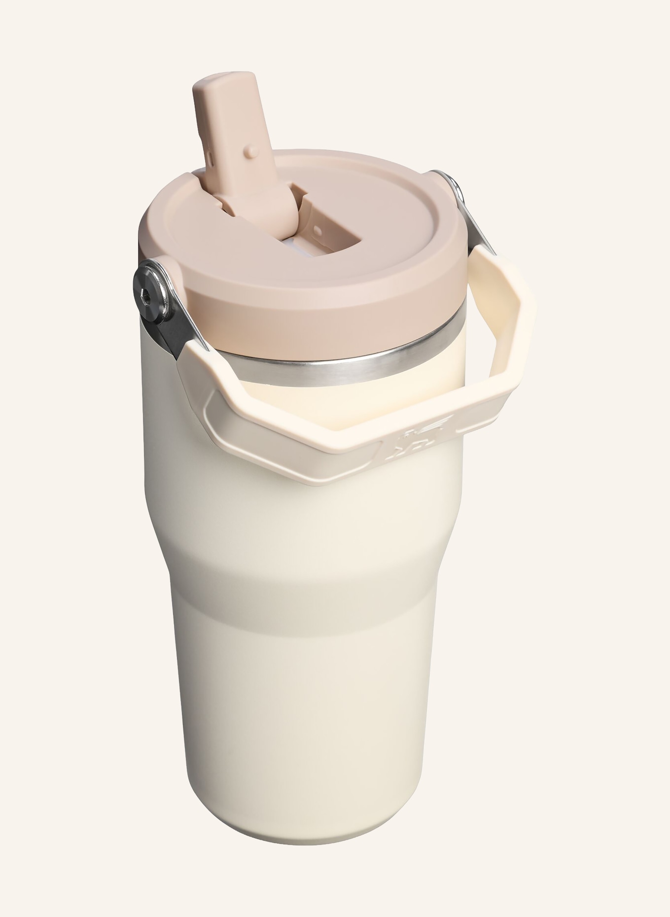 STANLEY THE ICEFLOW™ FLIP STRAW 2.0 Insulated Cup: LIGHT BROWN / SILVER / BEIGE