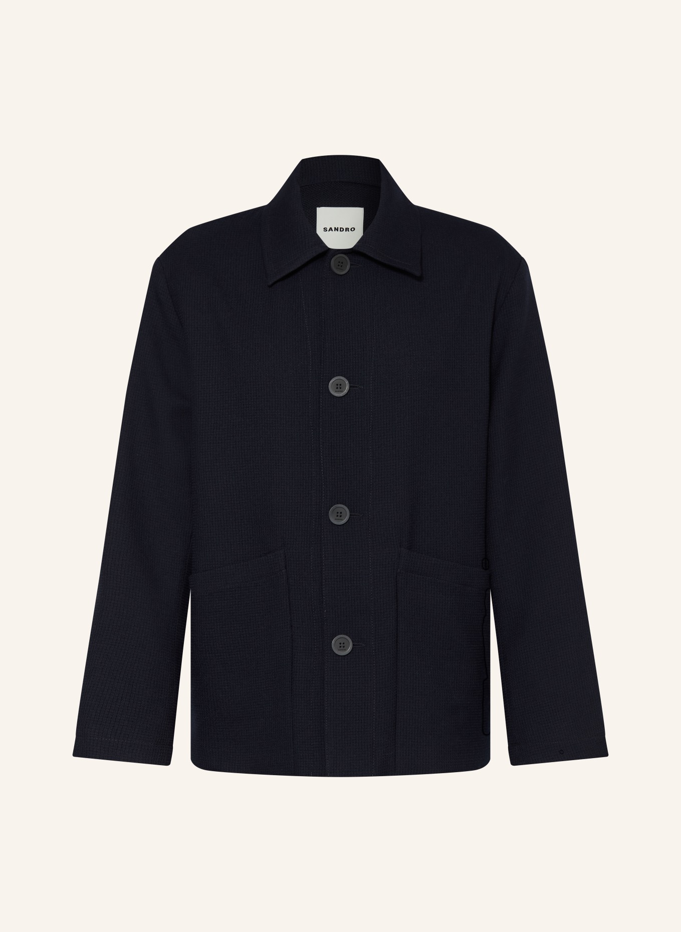 SANDRO Overshirt: DUNKELBLAU