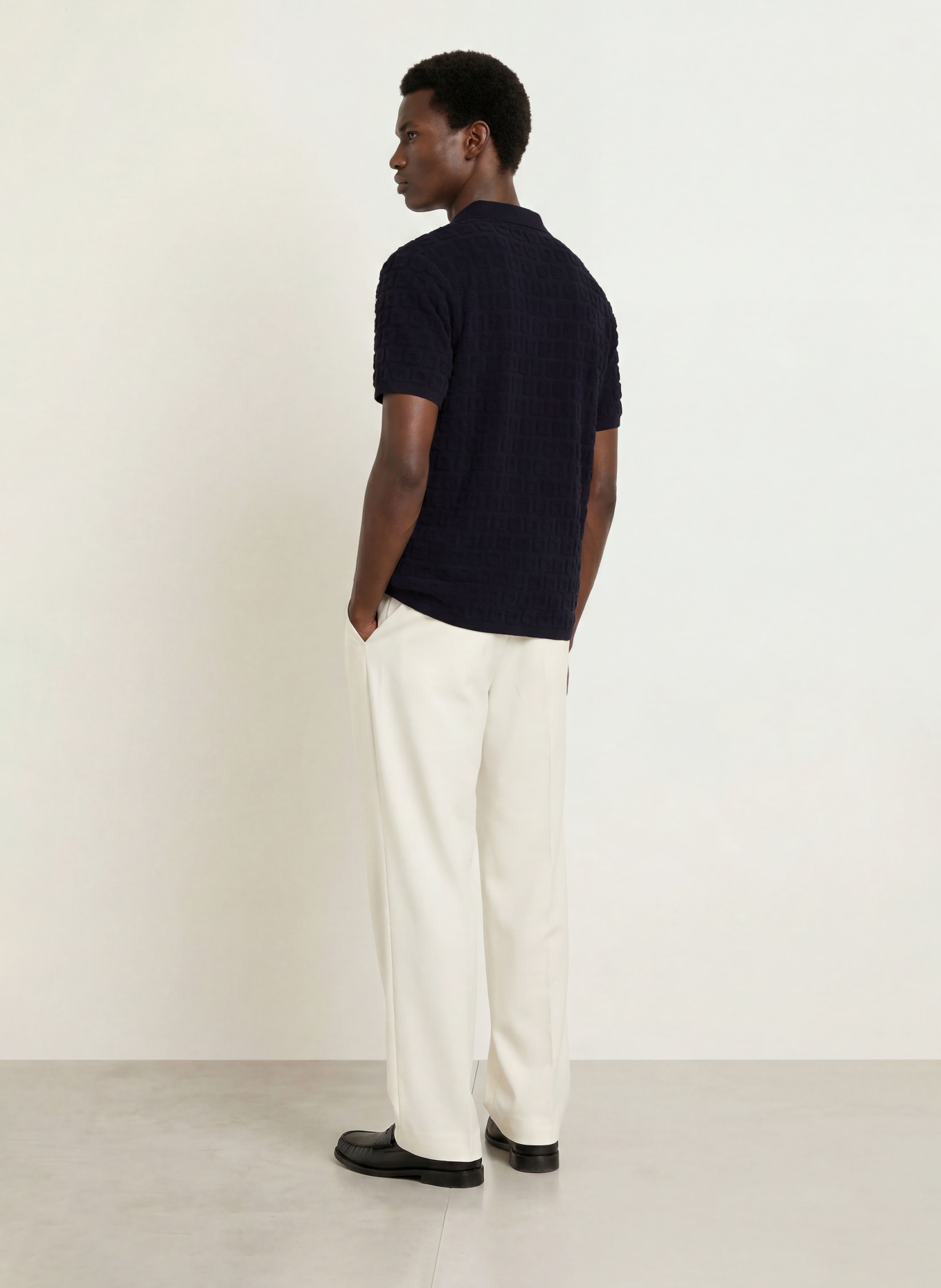 SANDRO Kurzarm-Hemd Comfort Fit: DUNKELBLAU