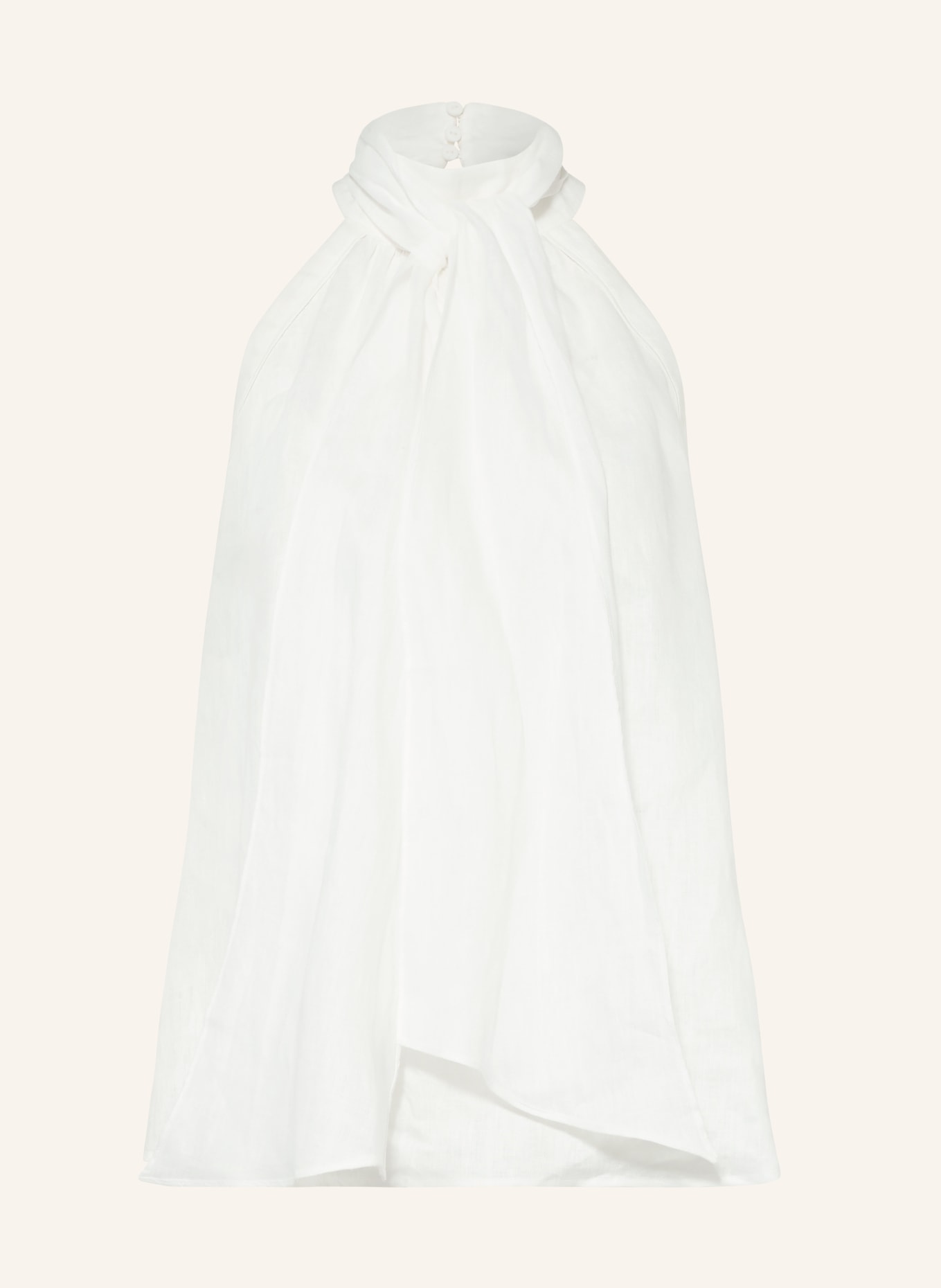 REISS Blusentop ANDI aus Leinen mit Schluppe: WEISS