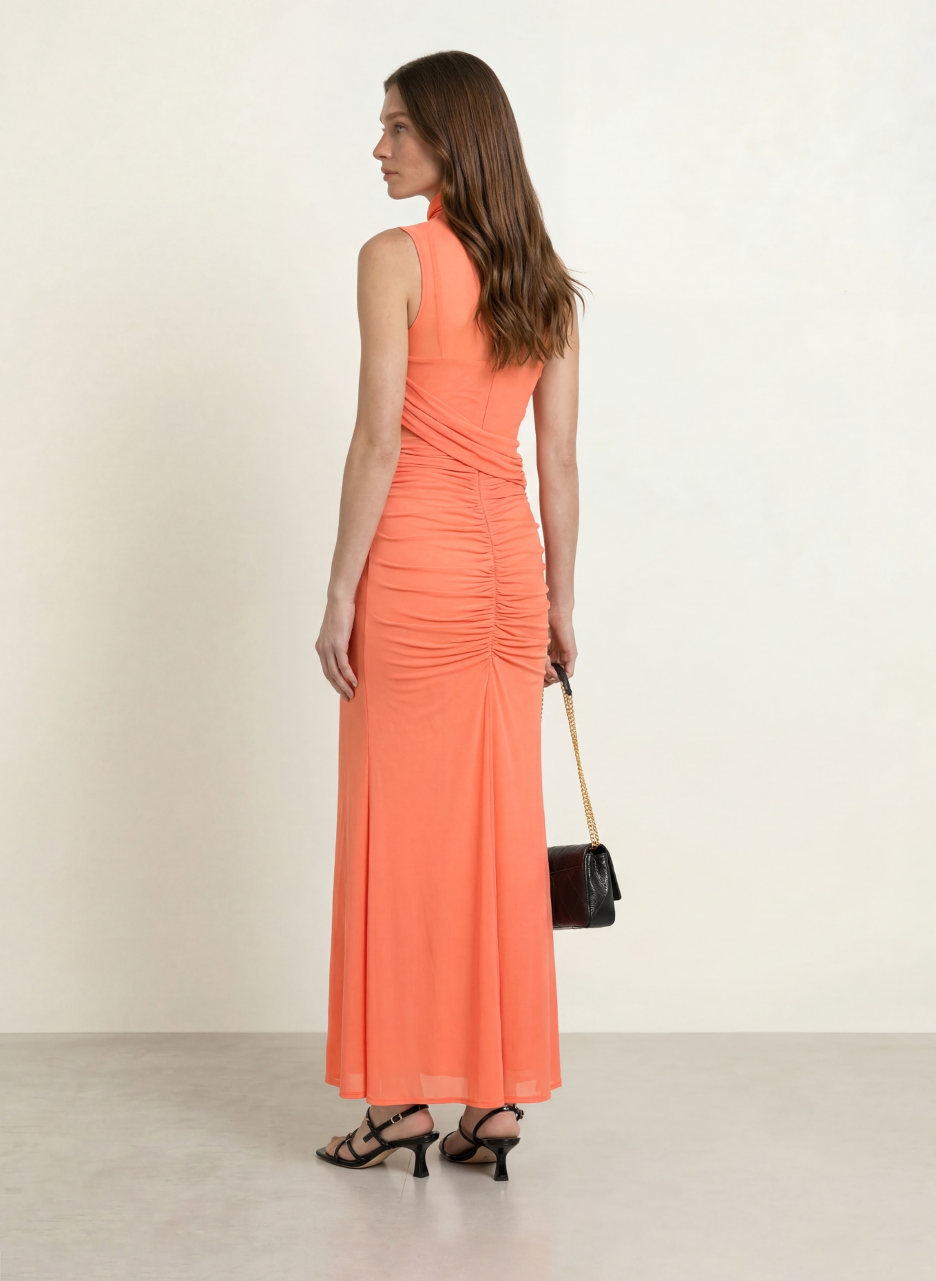 REISS Mesh-jurk STARLA: ORANJE