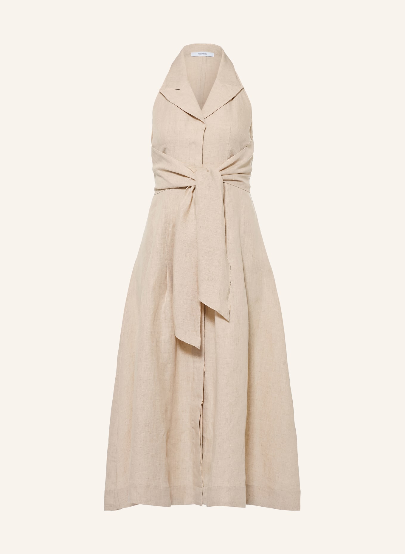 REISS Leinenkleid TARA: BEIGE