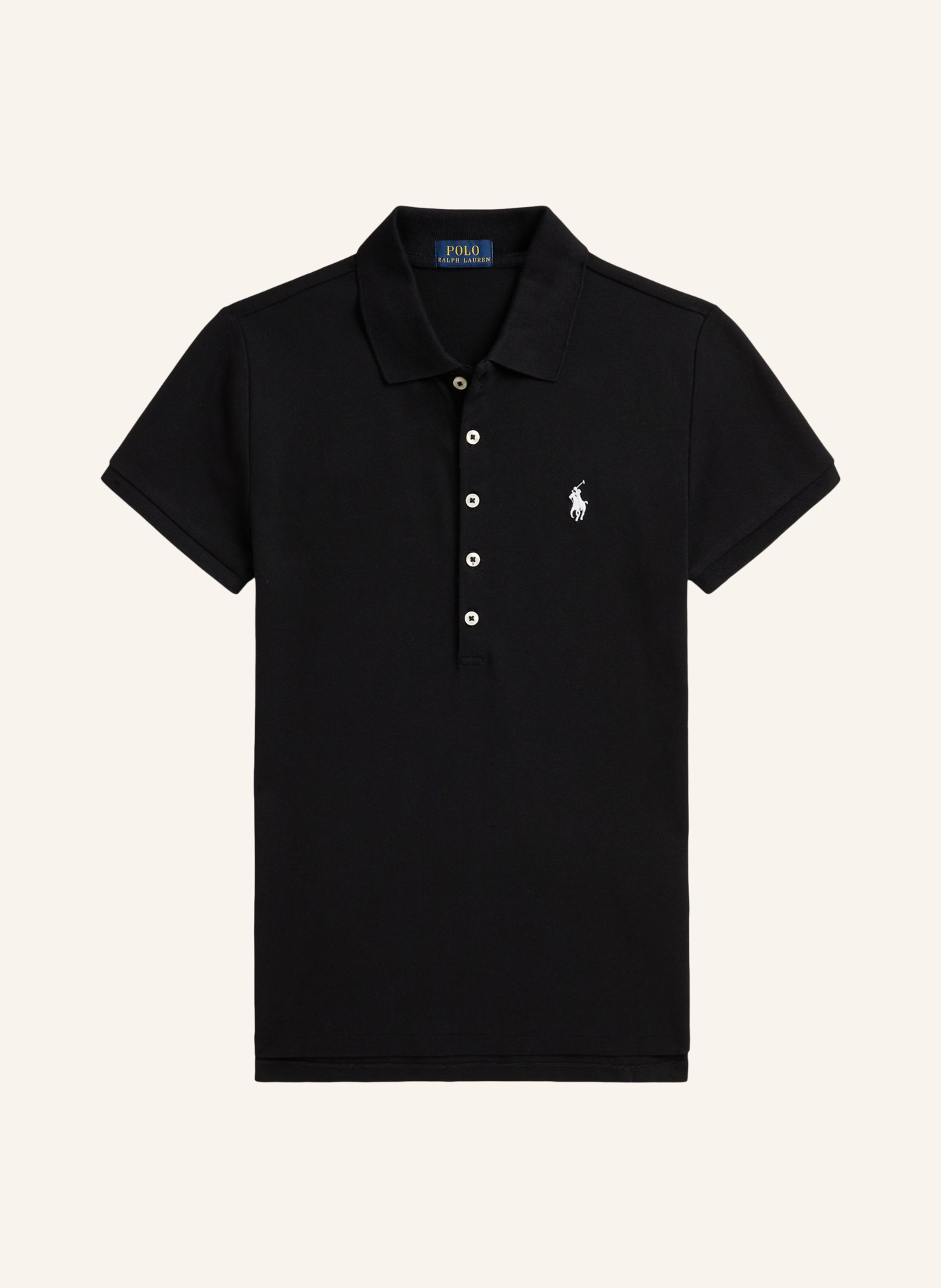 POLO RALPH LAUREN Piqué-Poloshirt: SCHWARZ