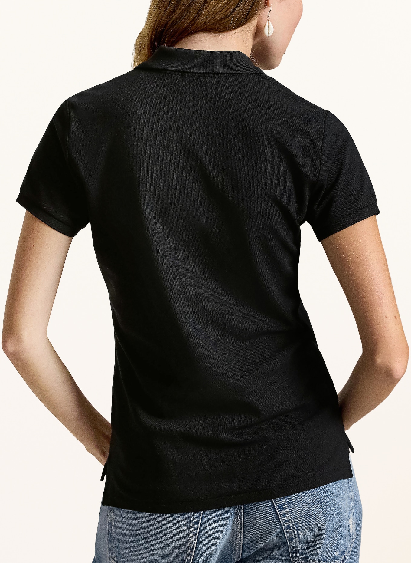 POLO RALPH LAUREN Piqué-Poloshirt: SCHWARZ