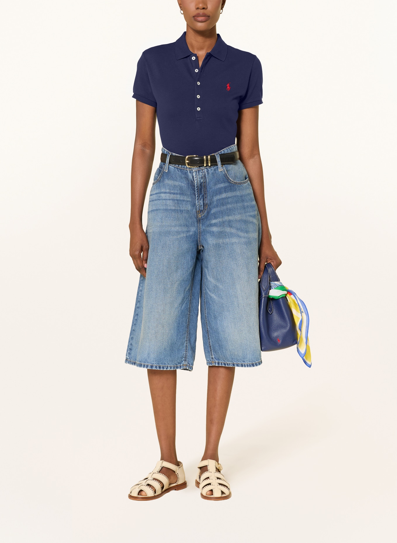 POLO RALPH LAUREN Piqué-Poloshirt: DUNKELBLAU