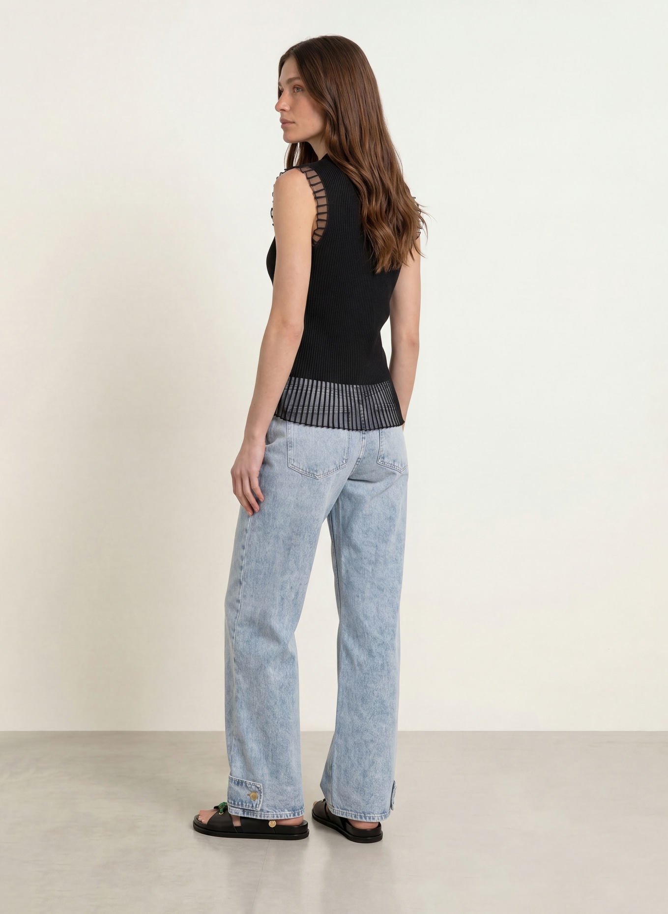 CLAUDIE PIERLOT Stricktop: SCHWARZ