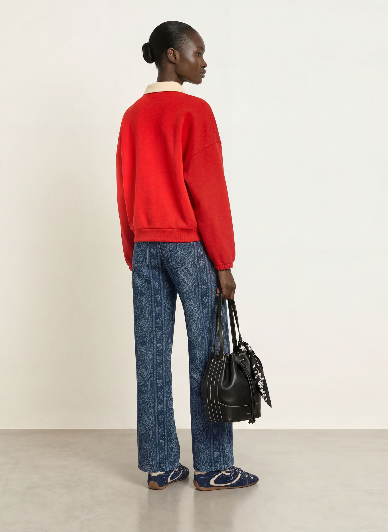 CLAUDIE PIERLOT Bluza: CZERWONY / JASNOŻÓŁTY