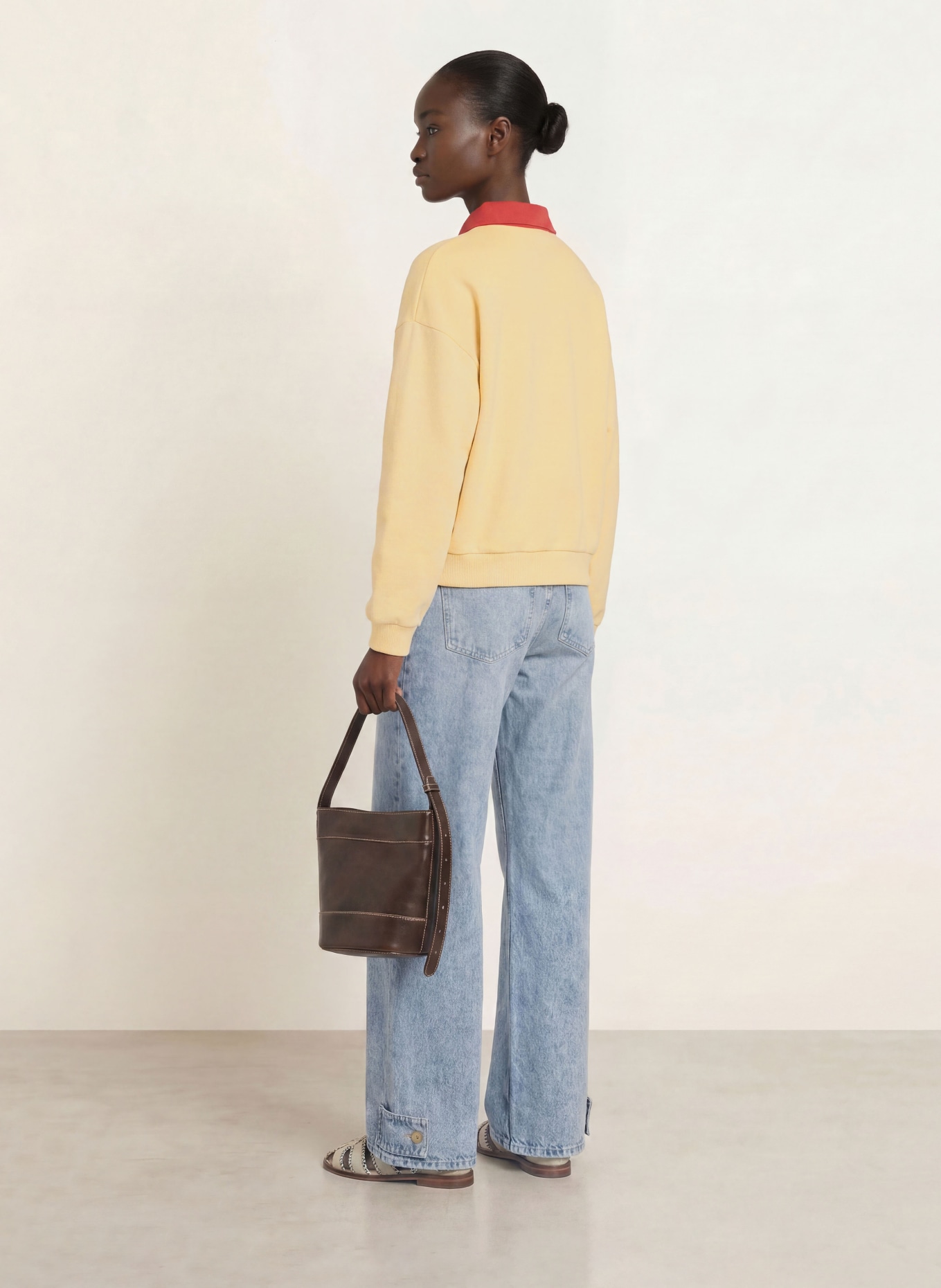 CLAUDIE PIERLOT Sweatshirt: HELLGELB / ROT