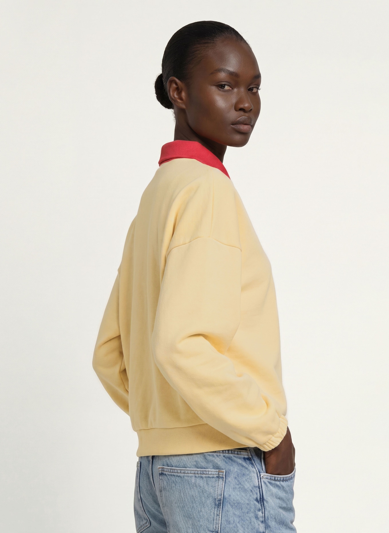 CLAUDIE PIERLOT Sweatshirt: HELLGELB / ROT