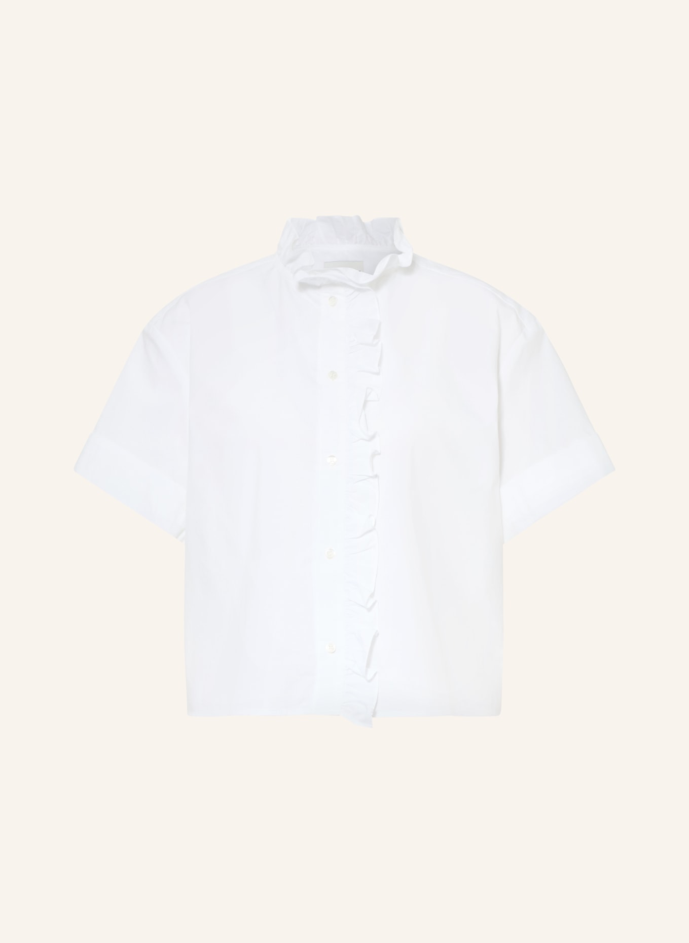 CLAUDIE PIERLOT Bluse mit Rüschen: WEISS