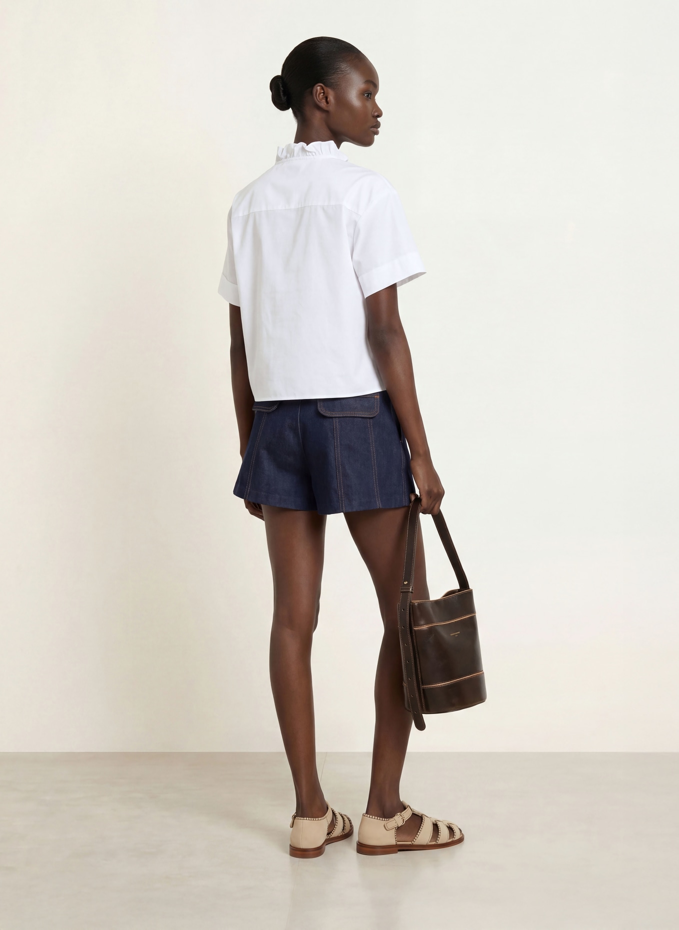 CLAUDIE PIERLOT Bluse mit Rüschen: WEISS