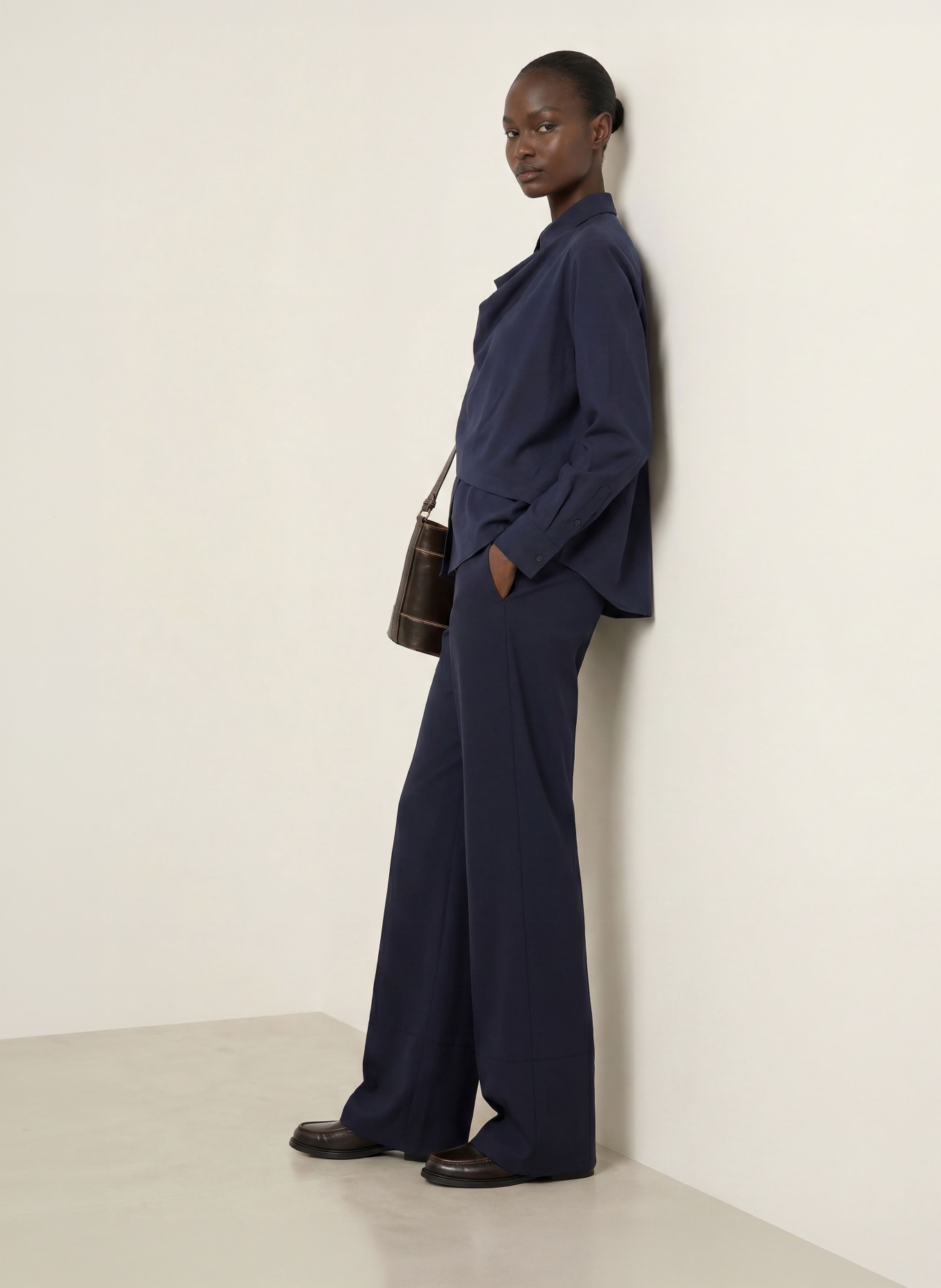 CLAUDIE PIERLOT Hemdbluse: DUNKELBLAU