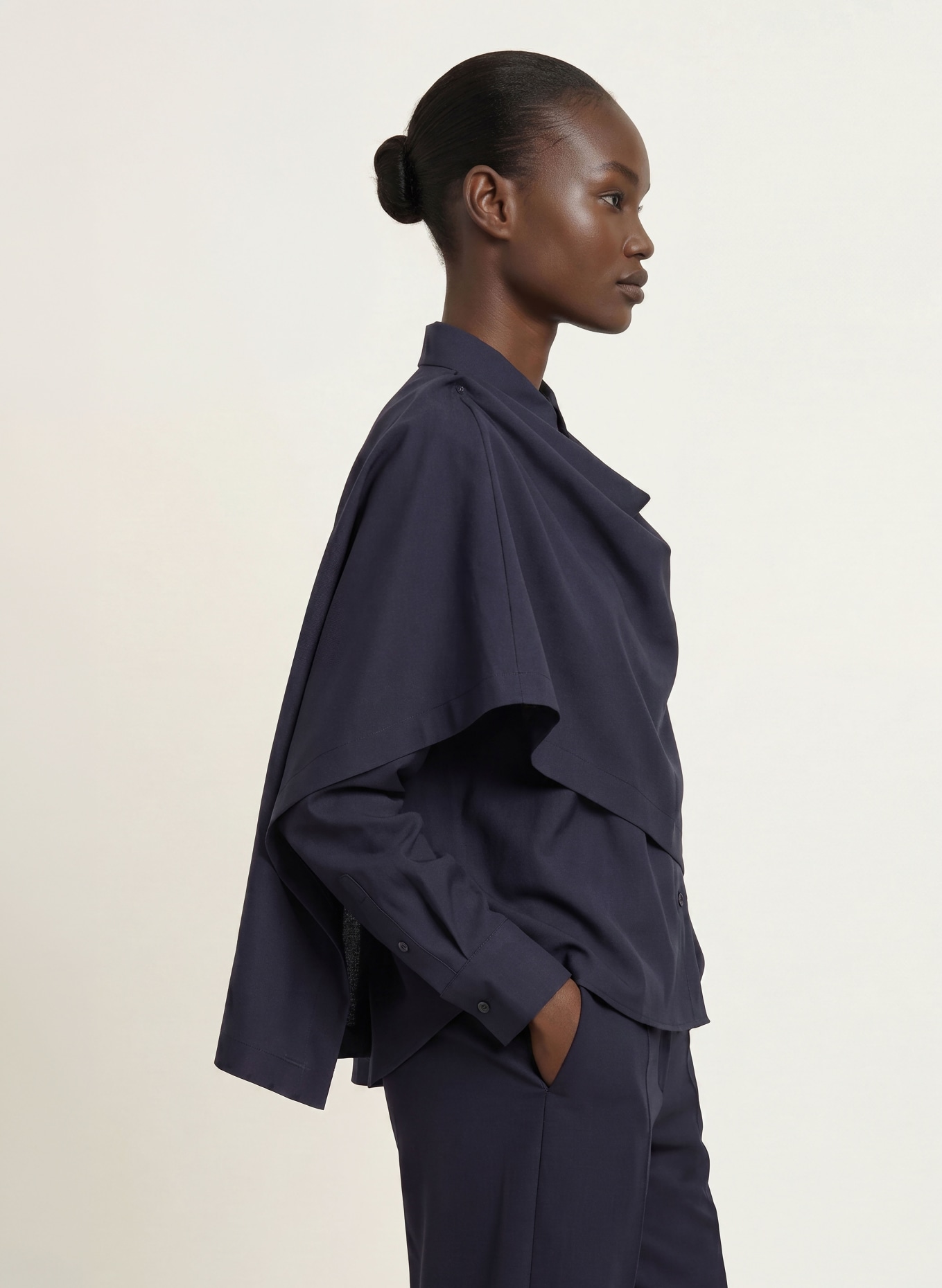 CLAUDIE PIERLOT Hemdbluse: DUNKELBLAU