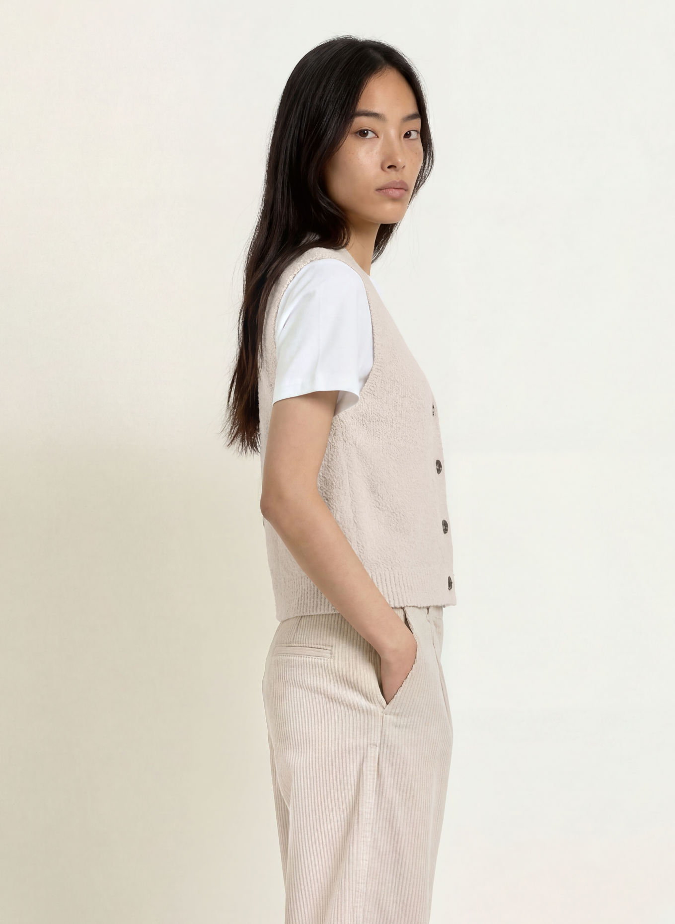 Marc O'Polo Strickweste: BEIGE