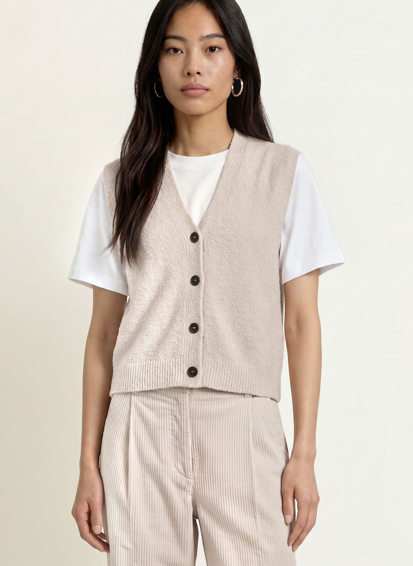 Marc O'Polo Strickweste: BEIGE