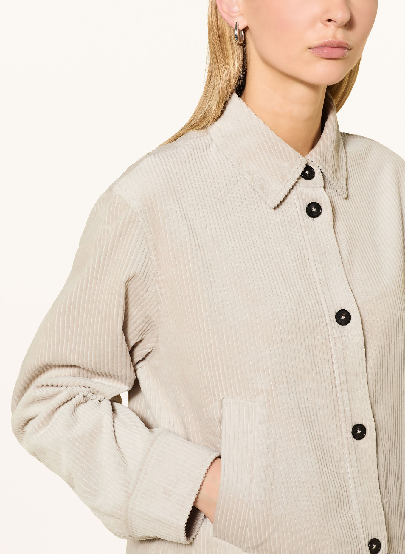 Marc O'Polo Cord-Overshirt: ECRU